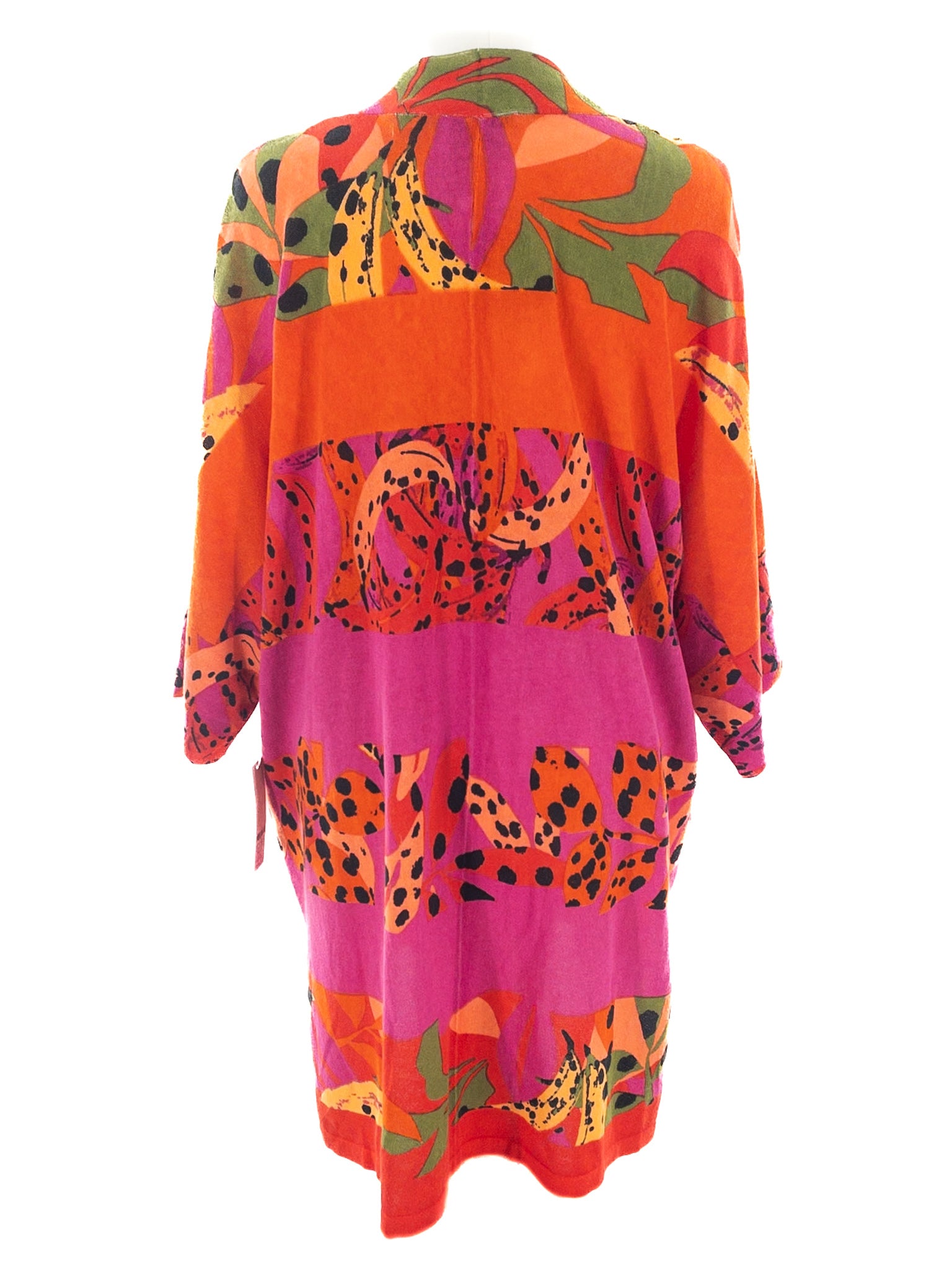 Chicos Multi-Color Print Cotton Blend Size XL Cardigan