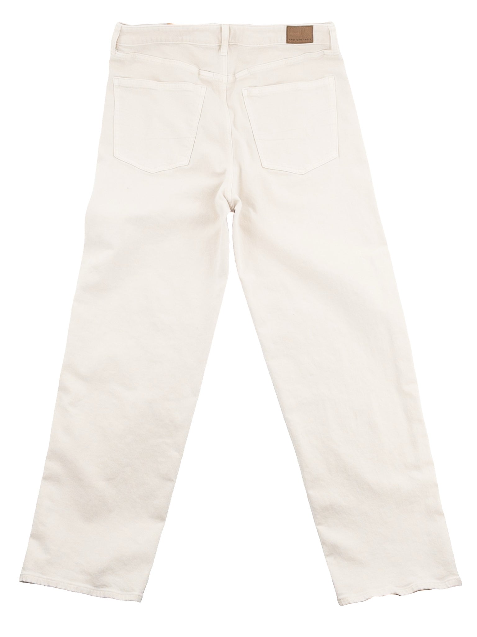 American Eagle Ecru Cotton Blend Relaxed Size 12L Jeans