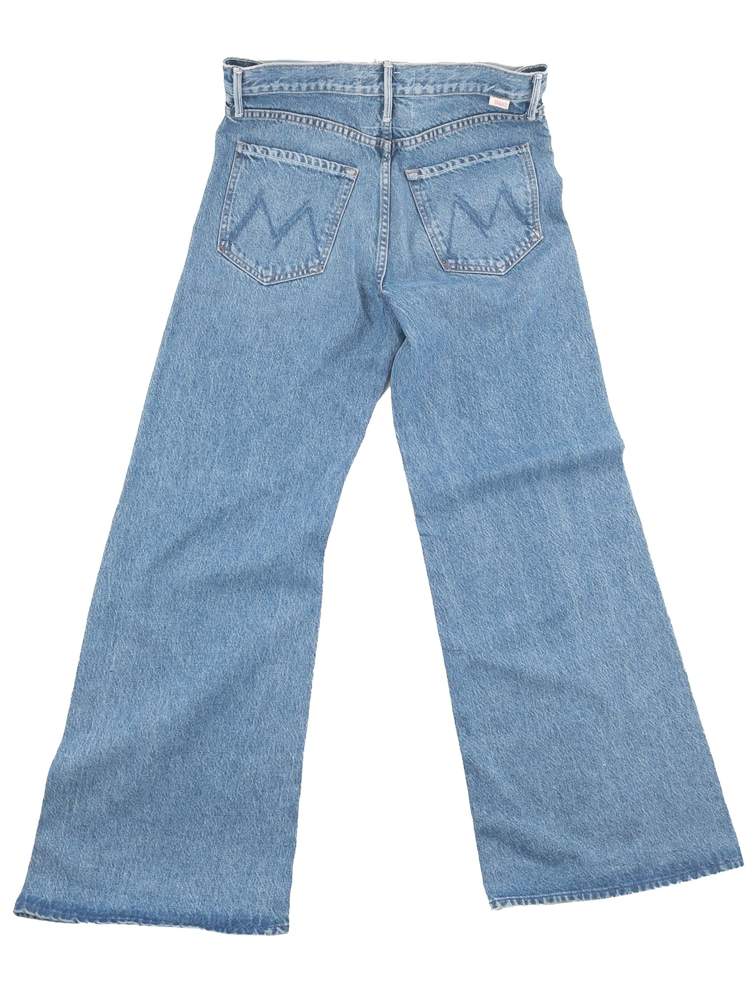 Snacks Blue Washed Cotton Blend Wide Leg Size 4 Jeans