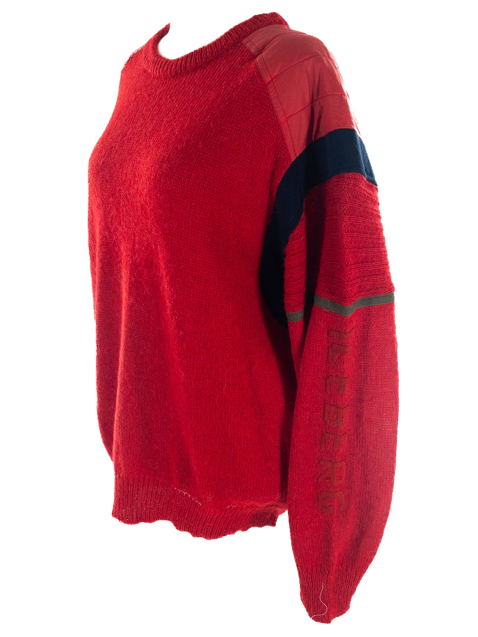 Iceberg Red Navy Alpaca Blend Size XL Sweaters