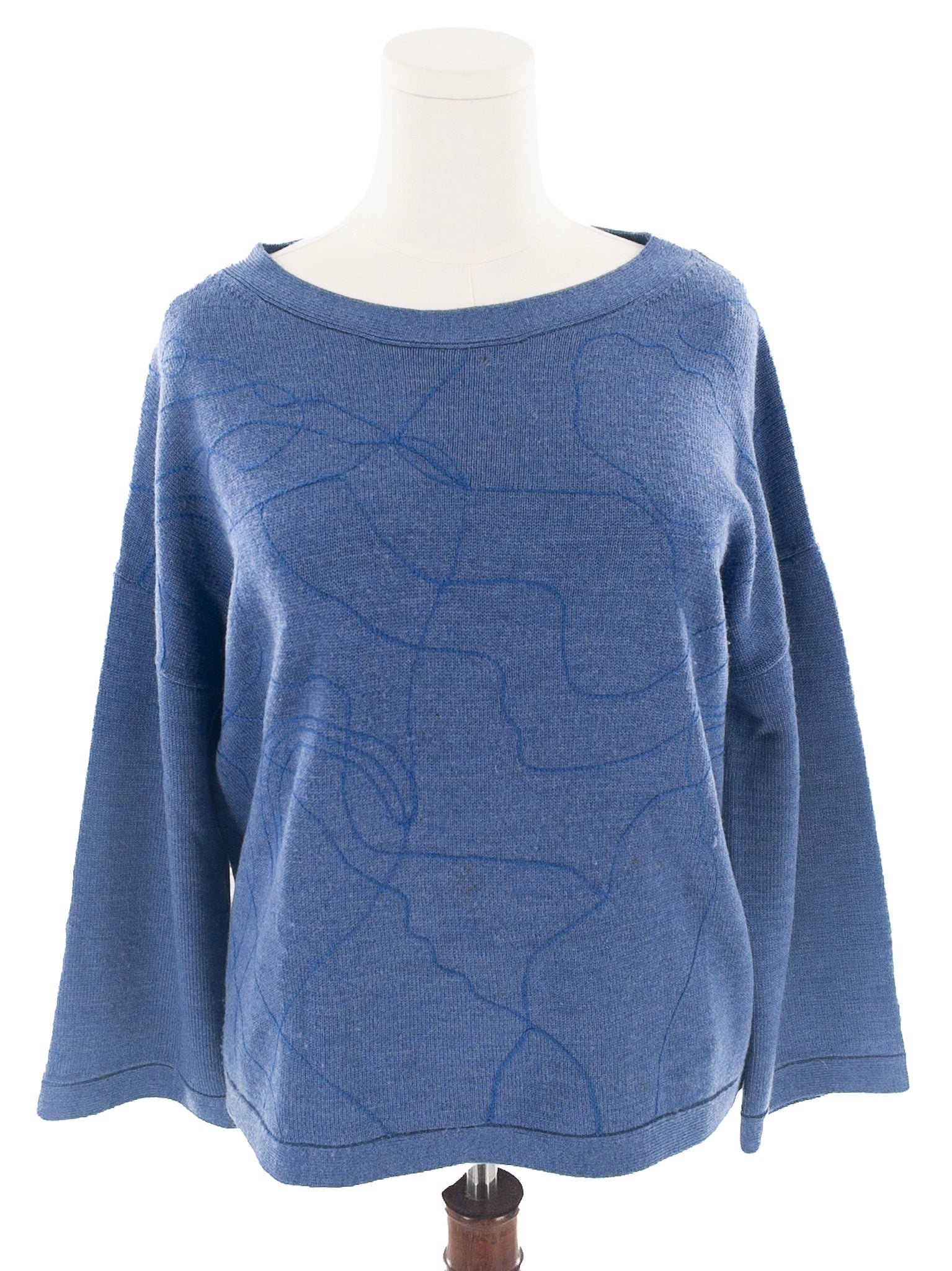 Poetry Blue Wool Size 10 Sweaters