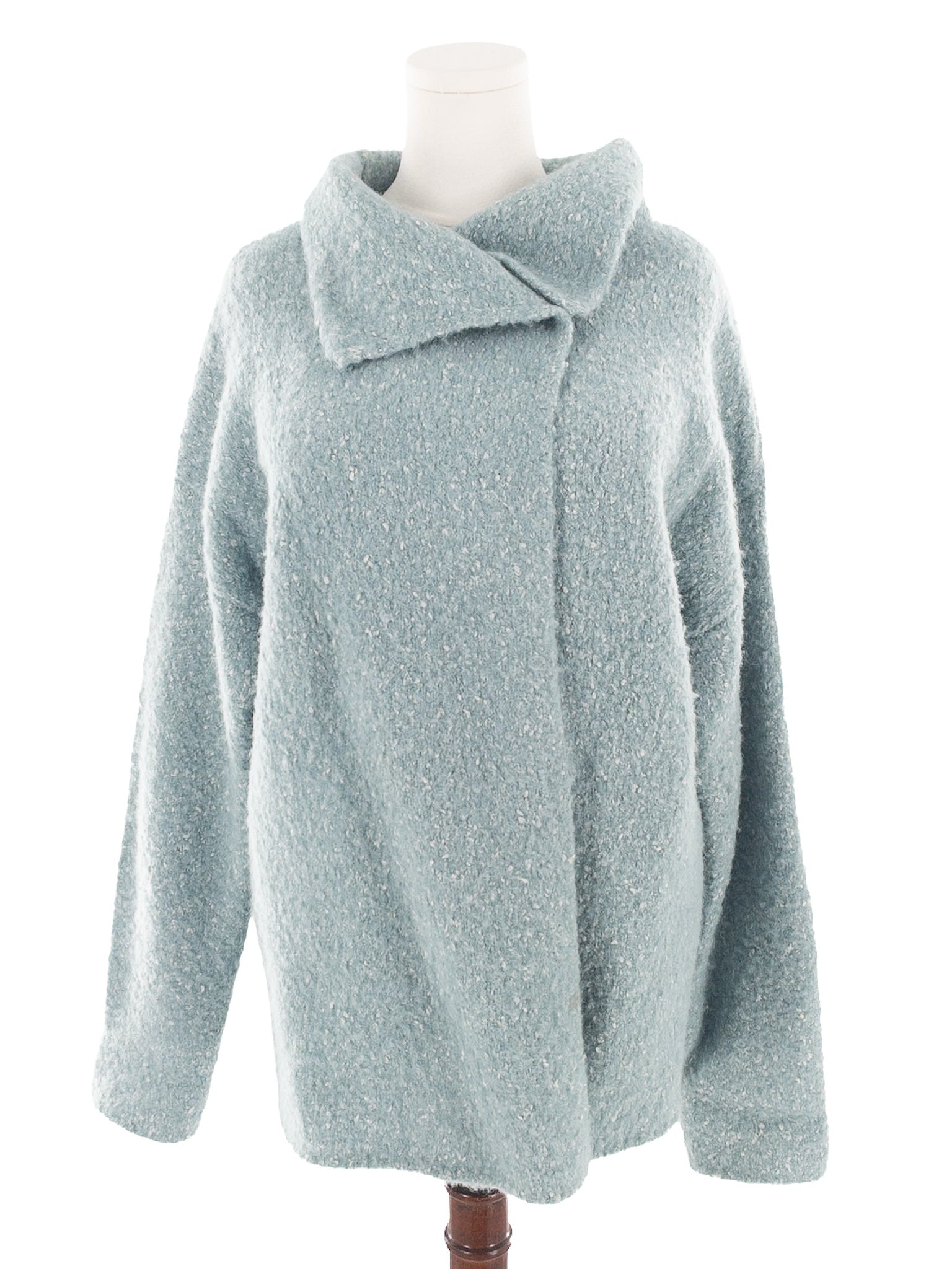 Eileen Fisher Robins Egg Fleck Wool Size L Cardigan