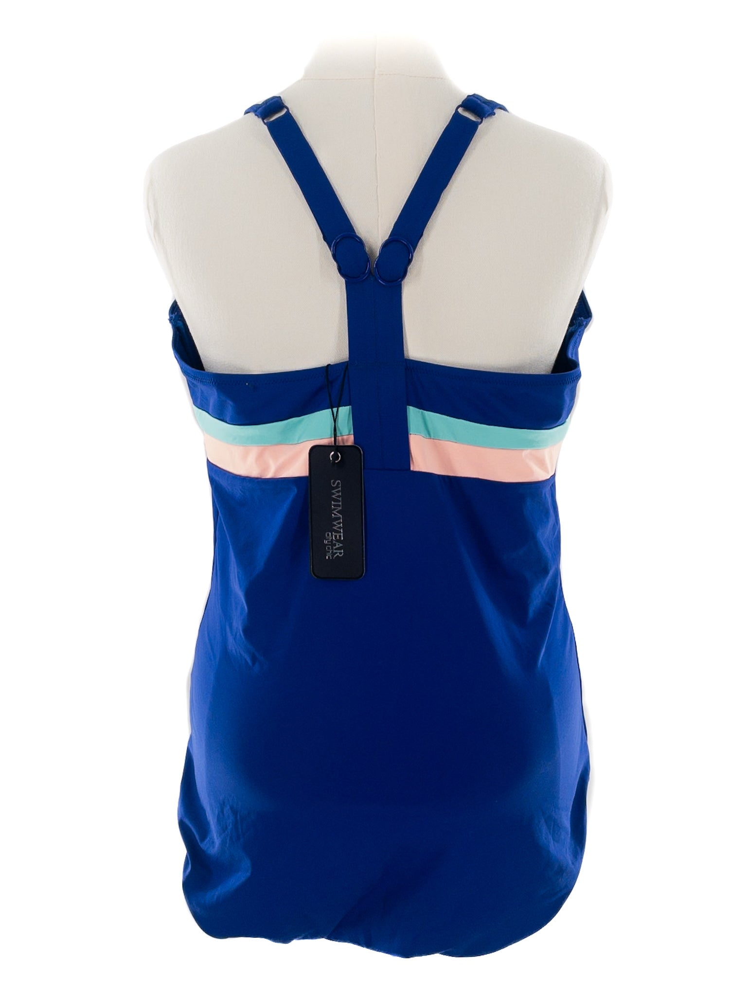 City Chic Royal Blue Multi Color Block Polyamide Size L Swimsuit 1 PC