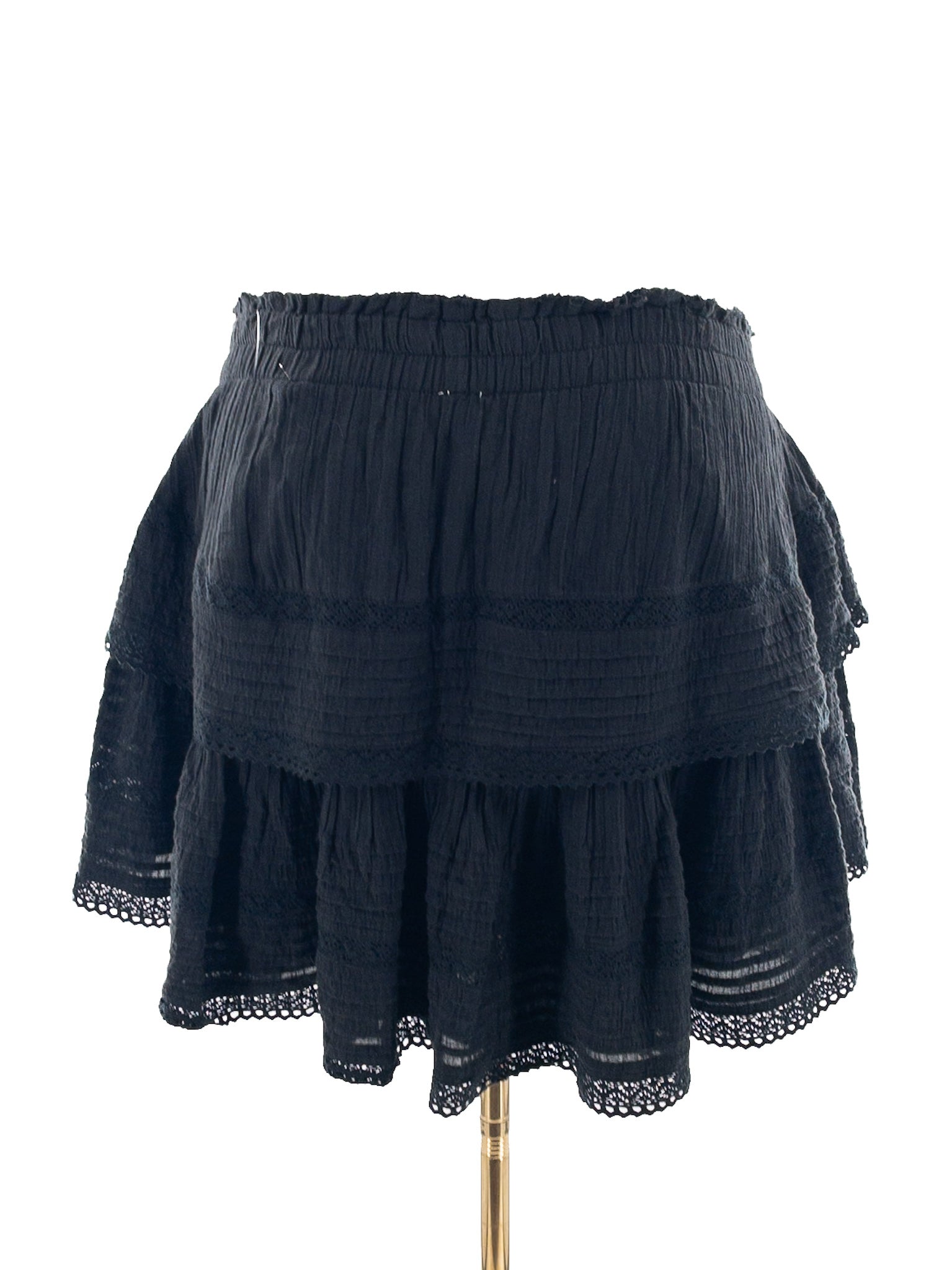 Aerie Black Lace Cotton Size L Skirt