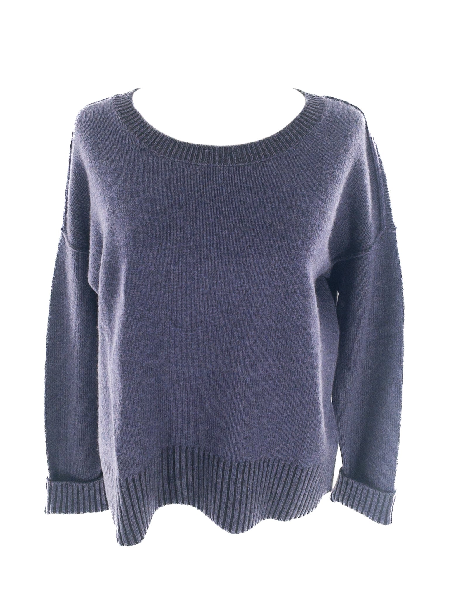 Eileen Fisher Purple Crew Neck Cashmere Blend Size XS Sweaters