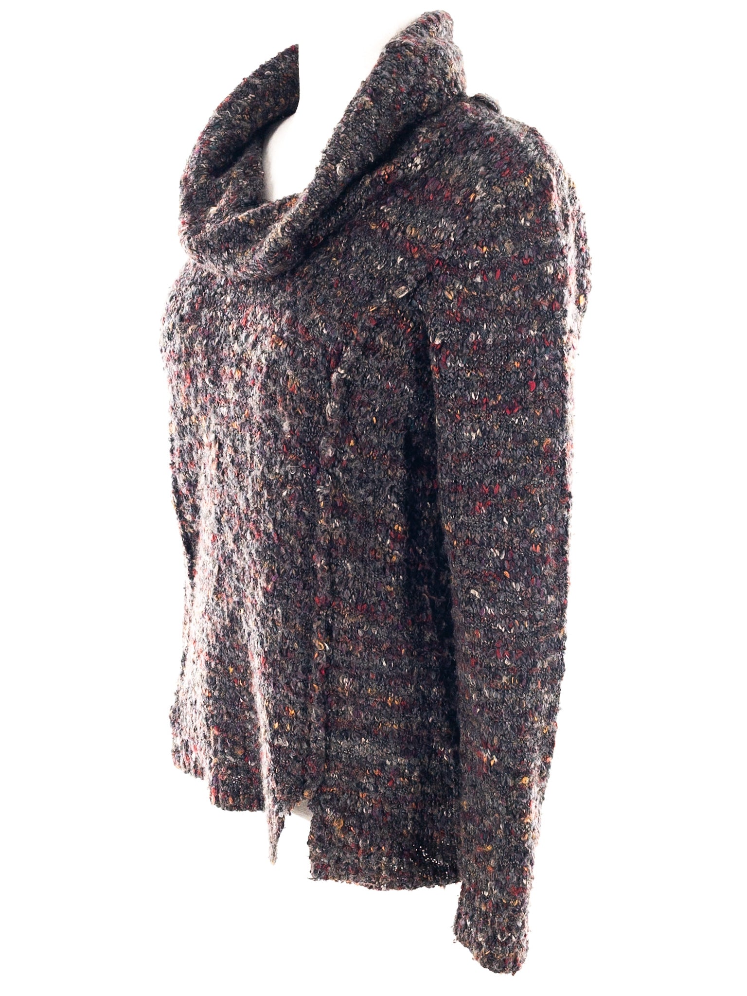 Fever Charcoal Multi Fleck Acrylic Blend Size M Sweaters