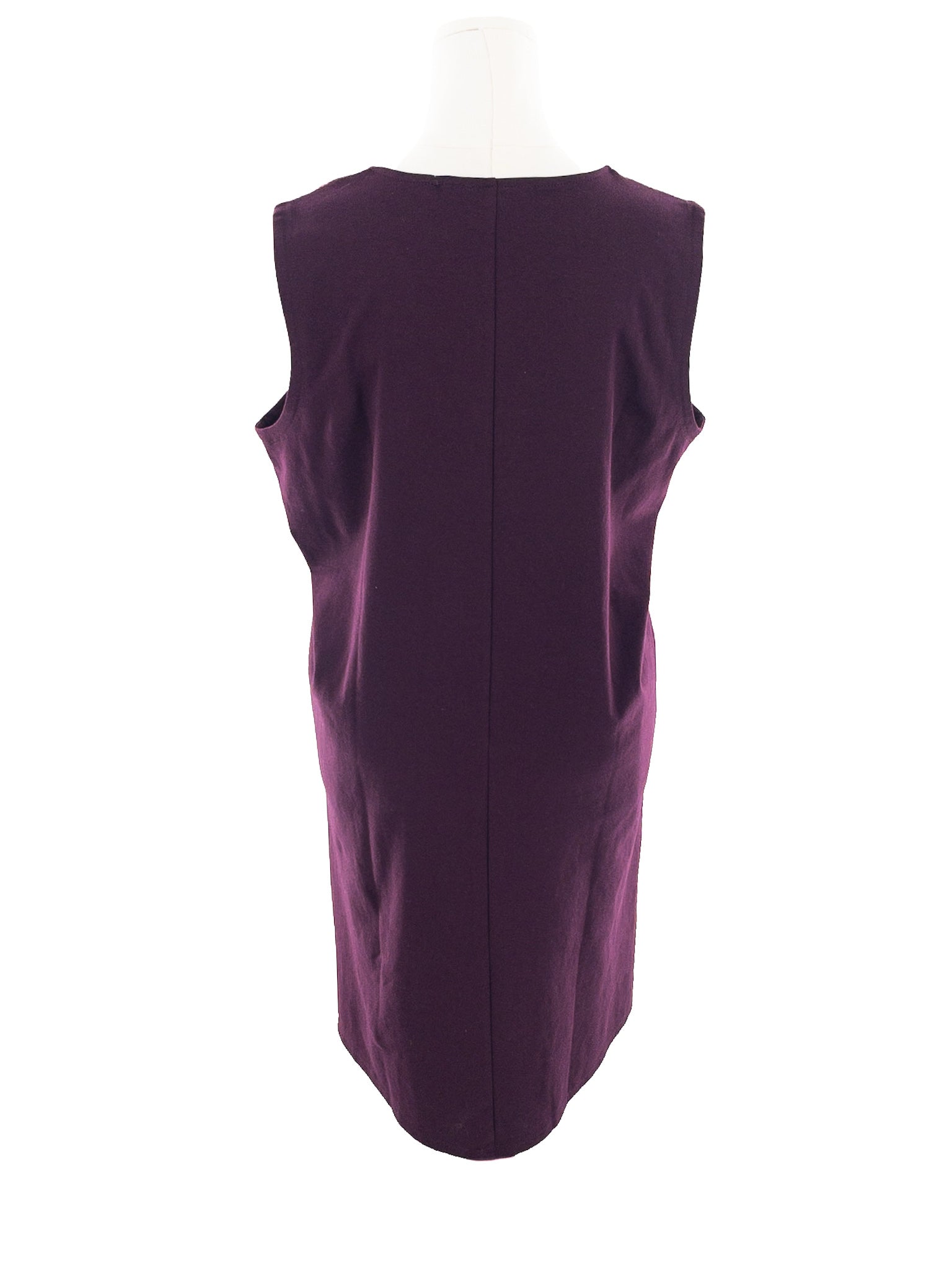 Eileen Fisher Blackberry Cotton Blend Sleeveless Size L Dress