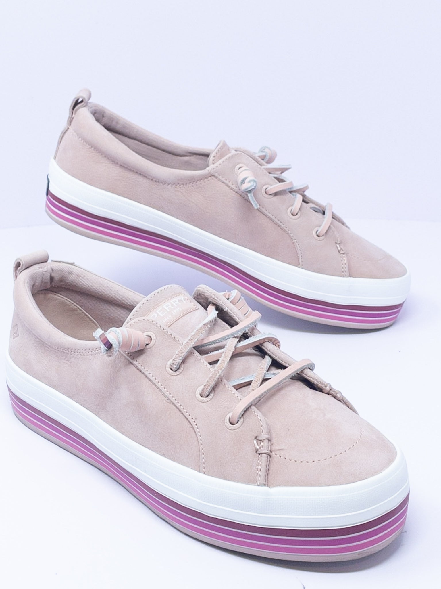 Sperry Blush Platform Suede 7.5 Sneakers