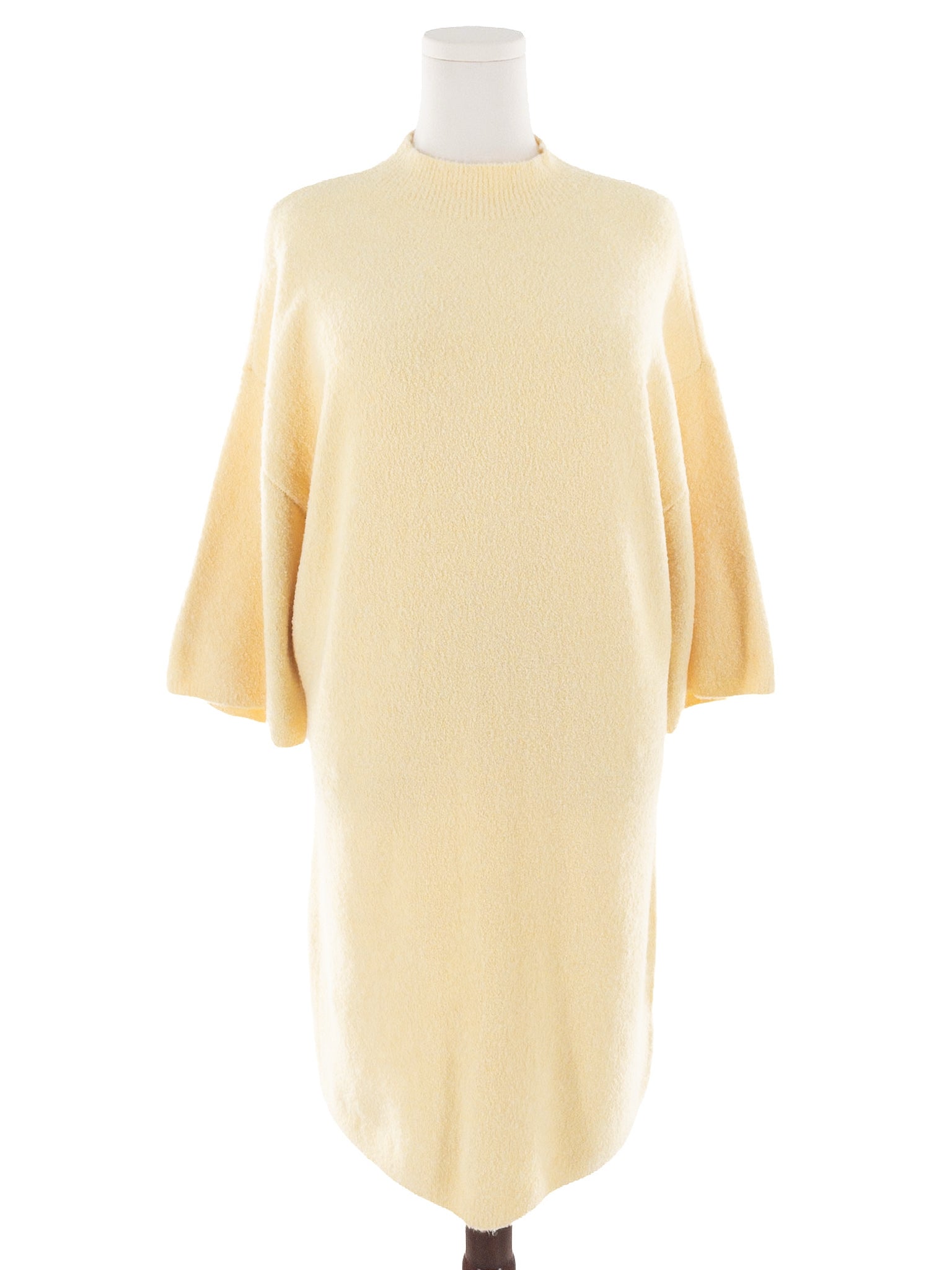 Abercrombie Yellow Knit Polyester Blend 3/4 Sleeve Size XLT Dress