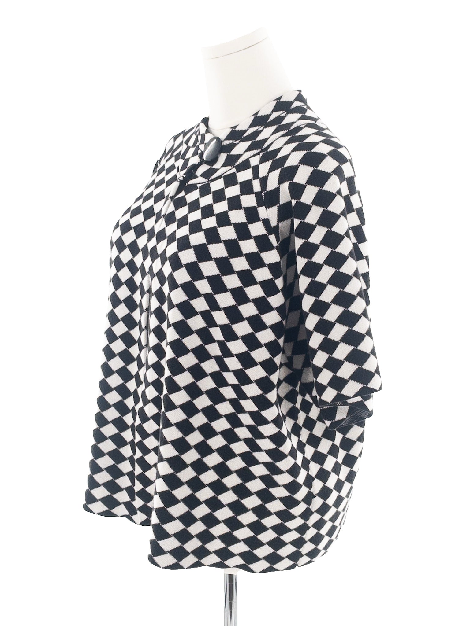 Dressbarn Black White Diamonds Cotton Size 18/20 Cardigan