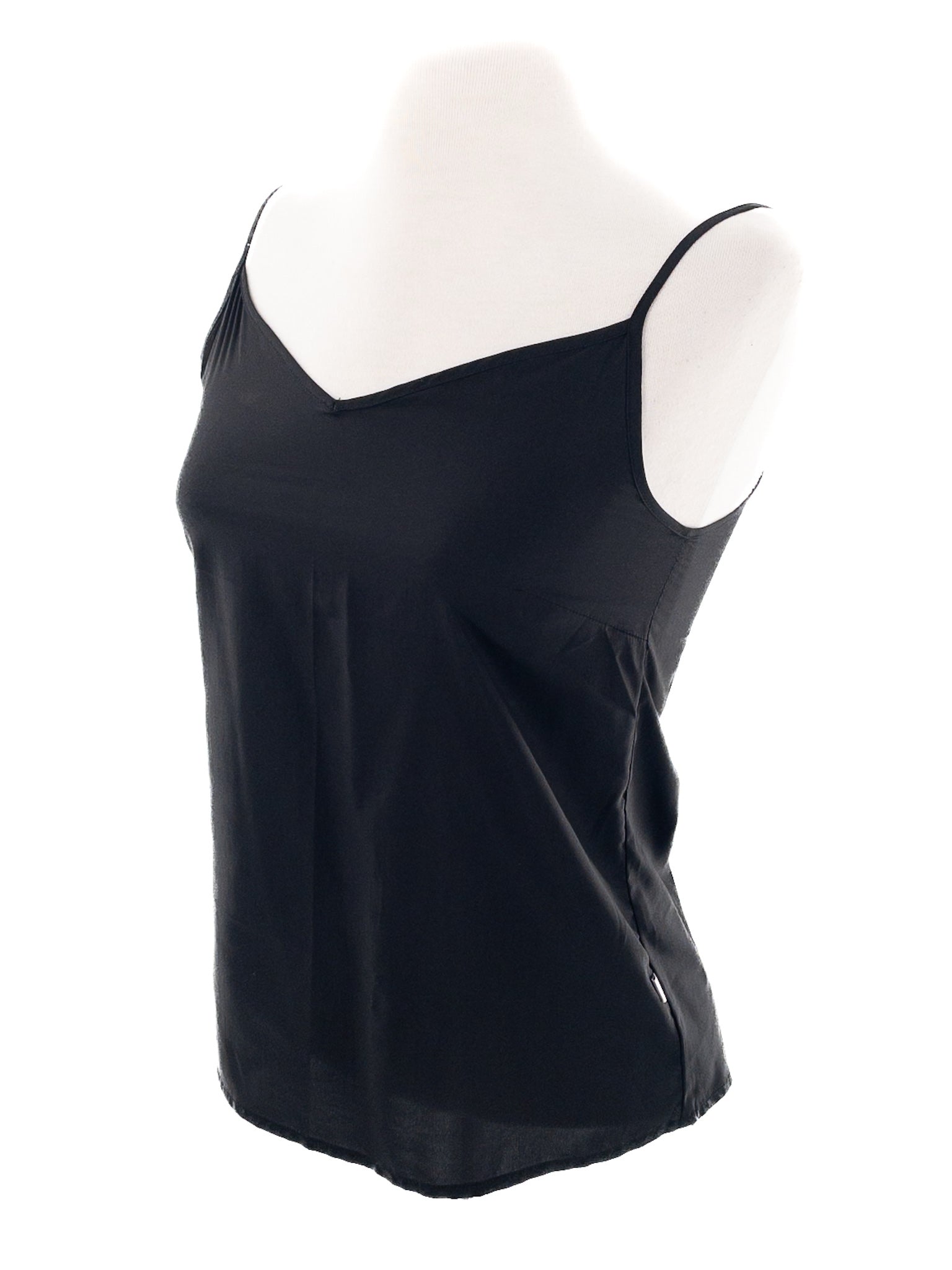 Jessie Liu Black Applique Tencel Short Sleeve Size XS Blouse