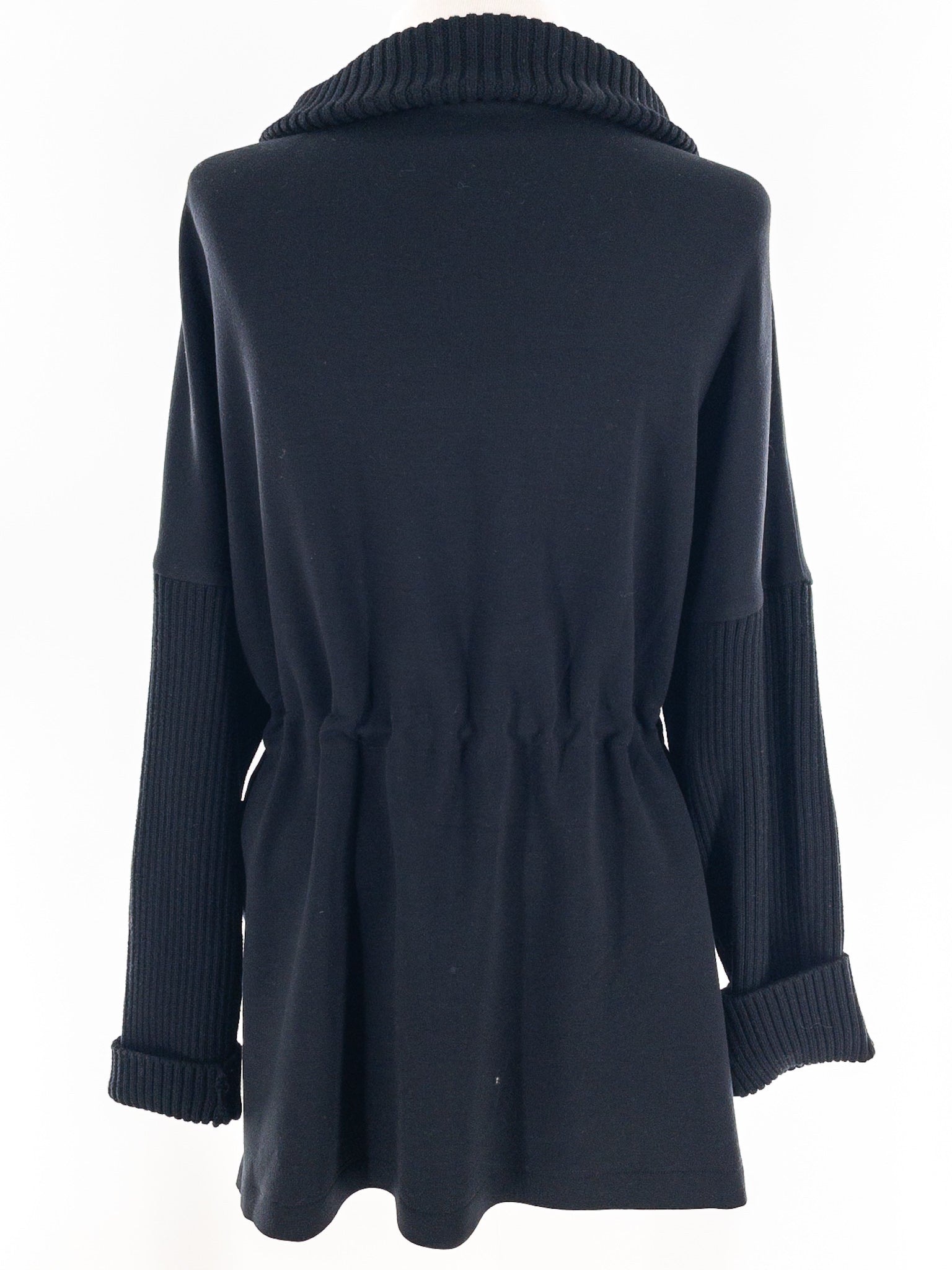 Varley Black Drawstring Viscose Blend Size M Cardigan