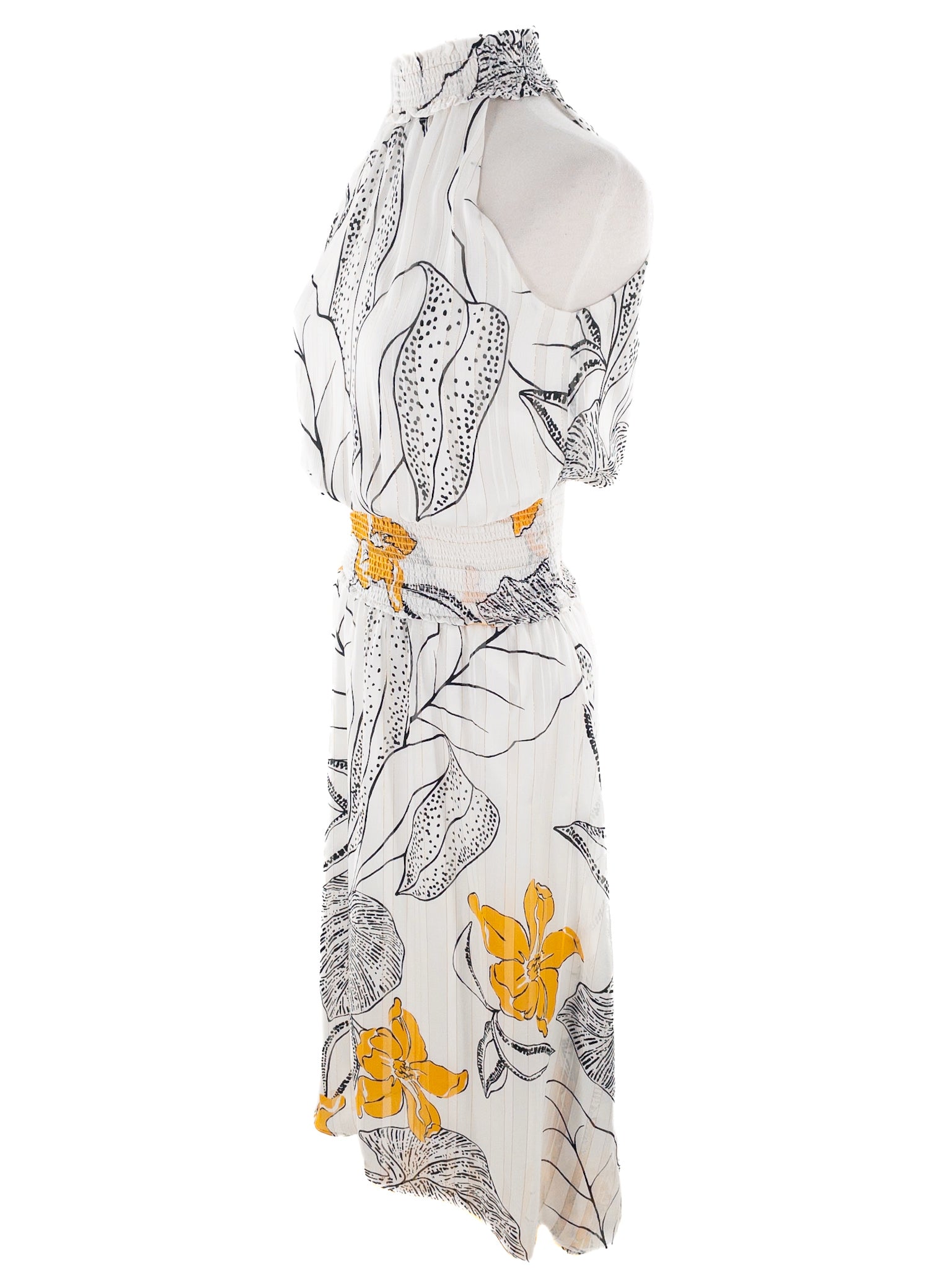 White House Black Market White Yellow Floral Polyester Sleeveless Size - Elite Repeat St Paul White House Black Market White Yellow Floral Polyester Sleeveless Size - Elite Repeat St Paul