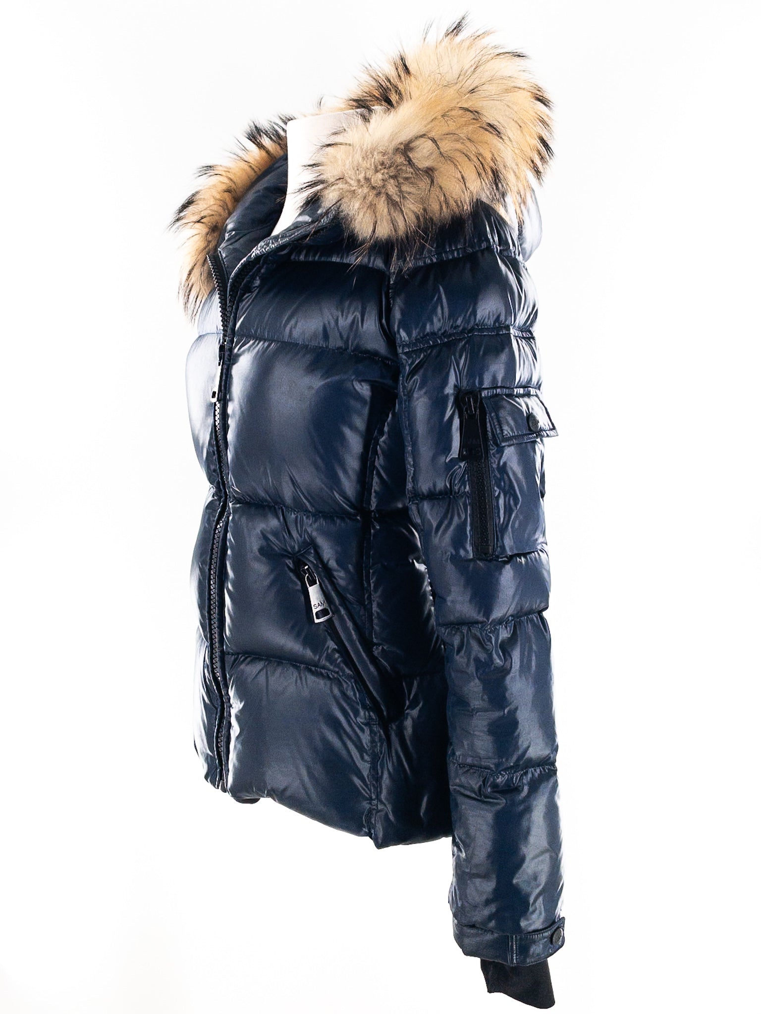 Sam Navy Hooded Puffer Size XS/S Jacket