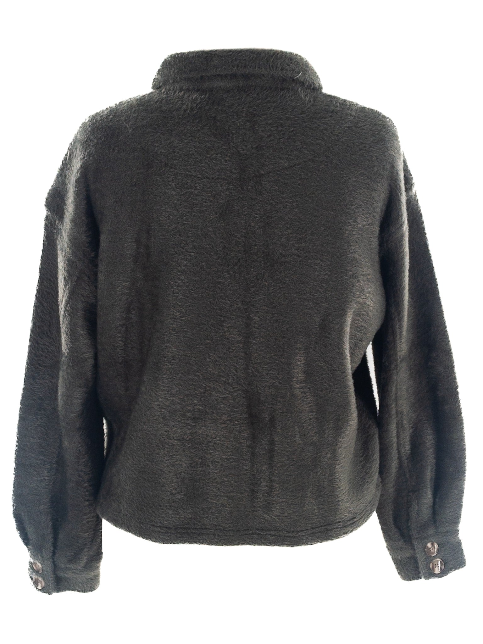 Z Supply Slate Fuzzy Nylon Blend Long Sleeve Size M Blouse