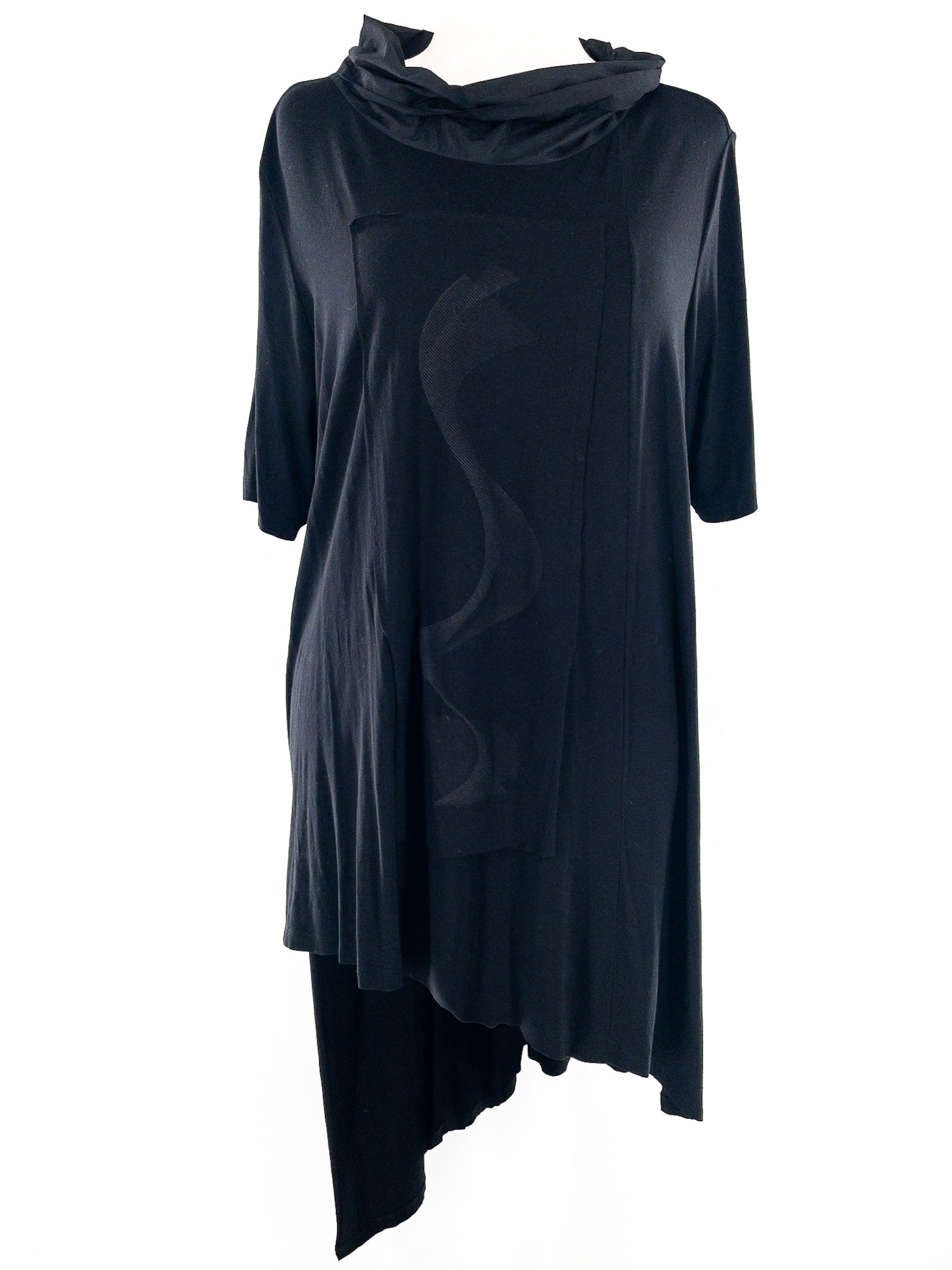 XD Xenia Design Black Viscose Blend Short Sleeve Size XXL Dress