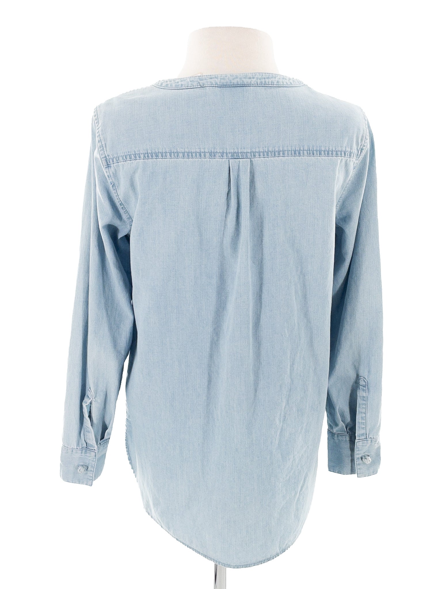 J Jill Light Blue Chambray Button Down Size XS Blouse