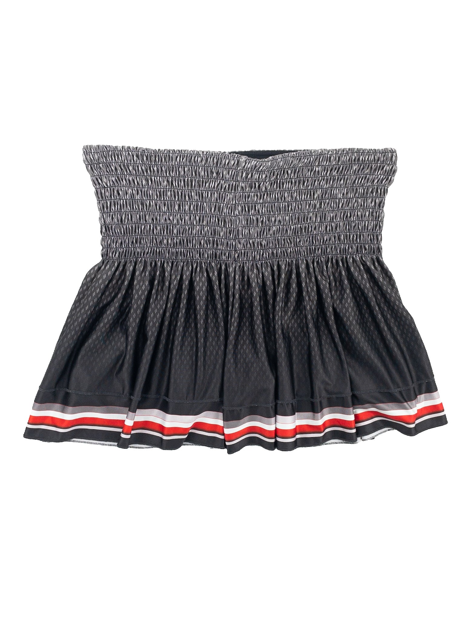 Lucky In Love Gray White Print Polyester Blend Size M Skort
