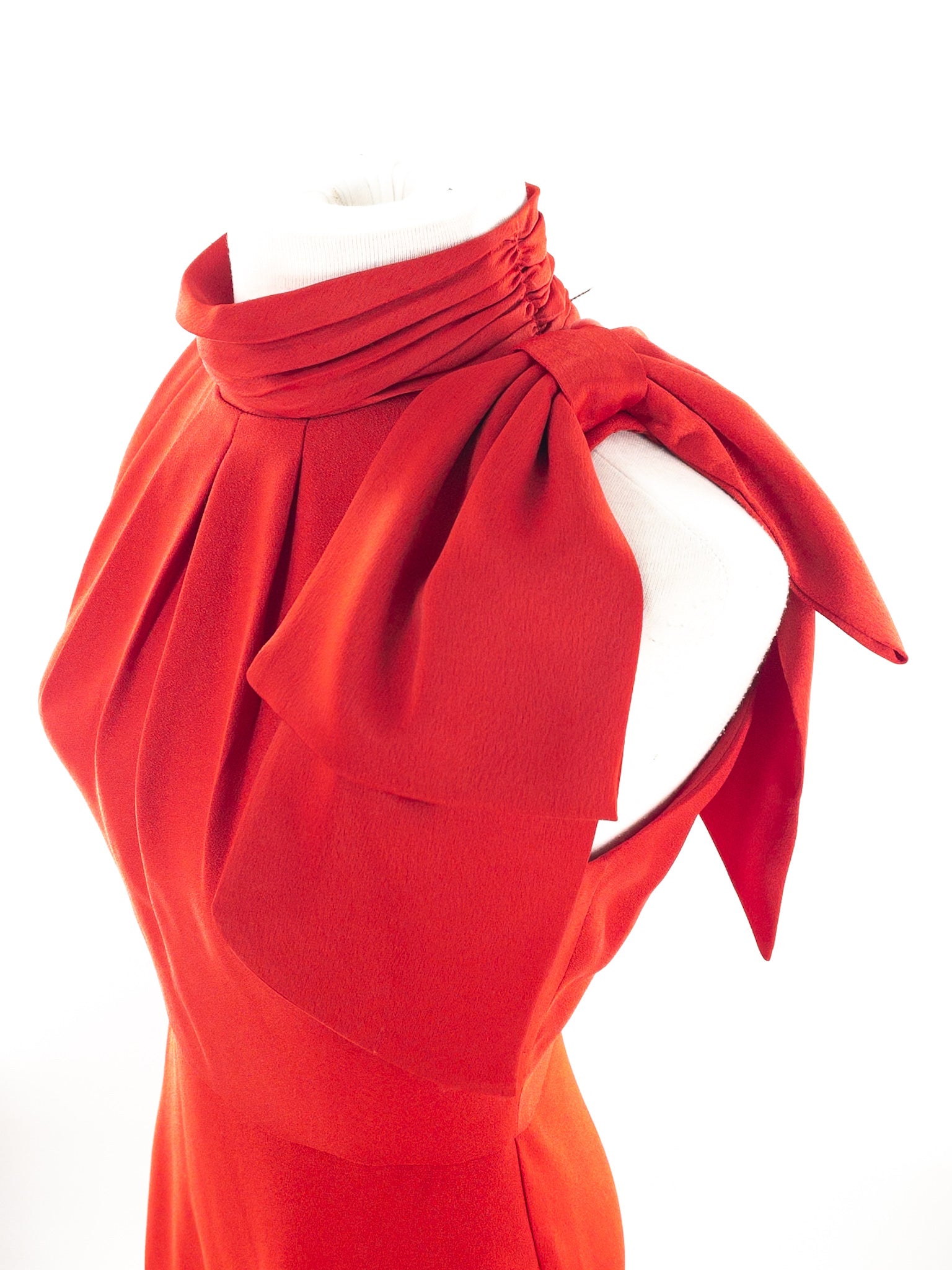 Eliza J Red Bow Polyester Blend Sleeveless Size 4 Dress