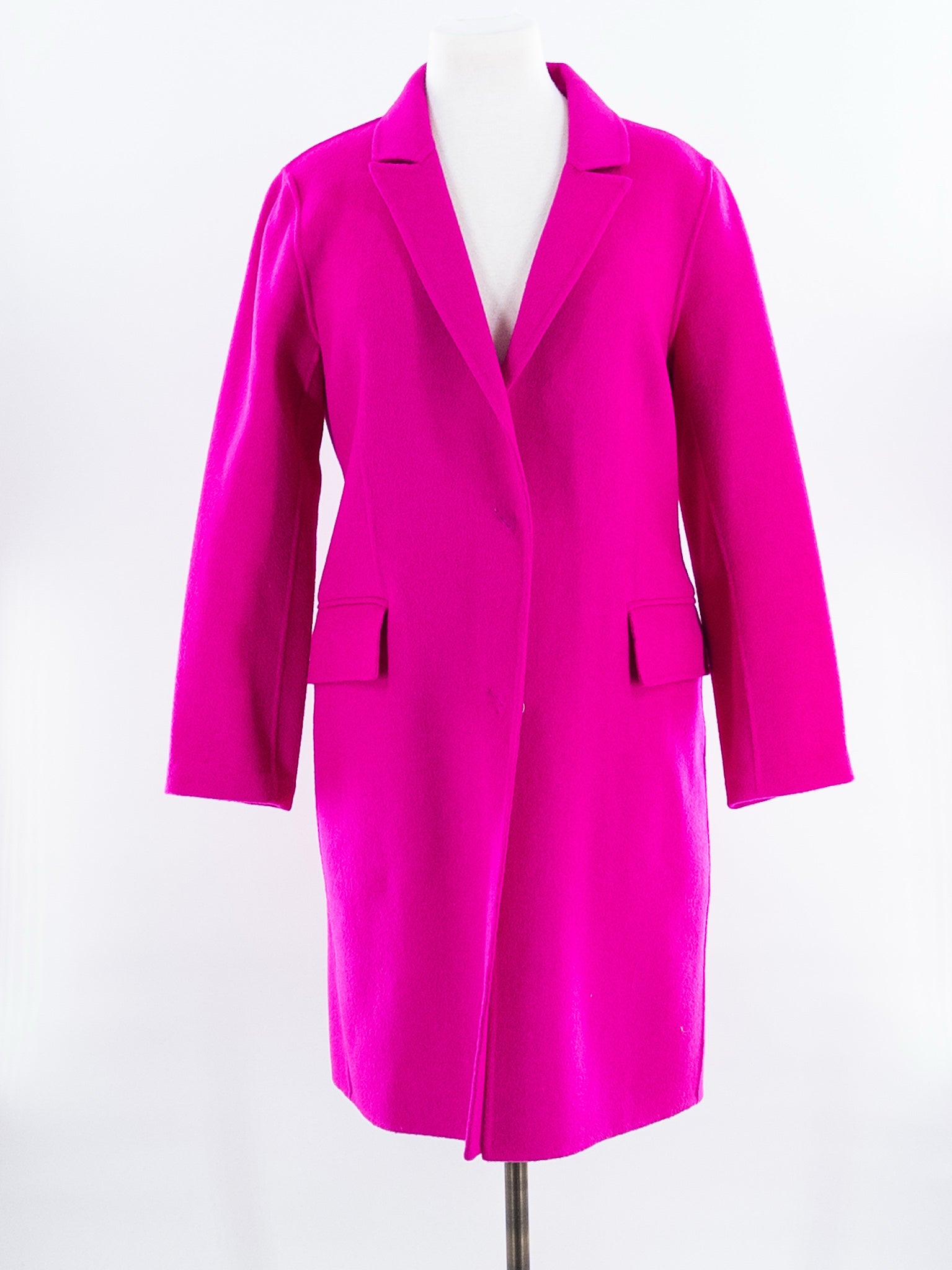 BCBG Fuschia Wool Size L Coat