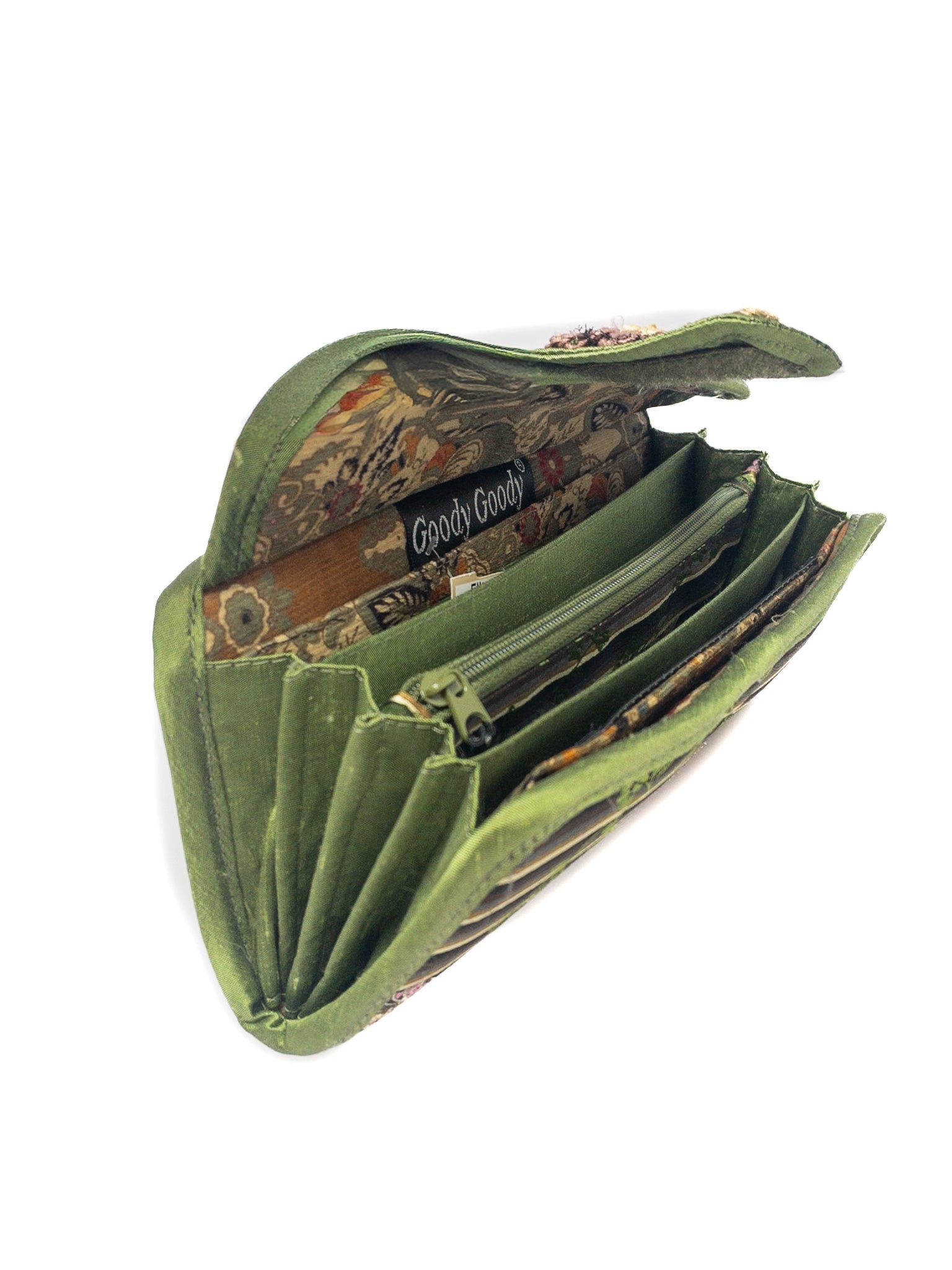 Goody Goody Green Rose Fabric Wallet
