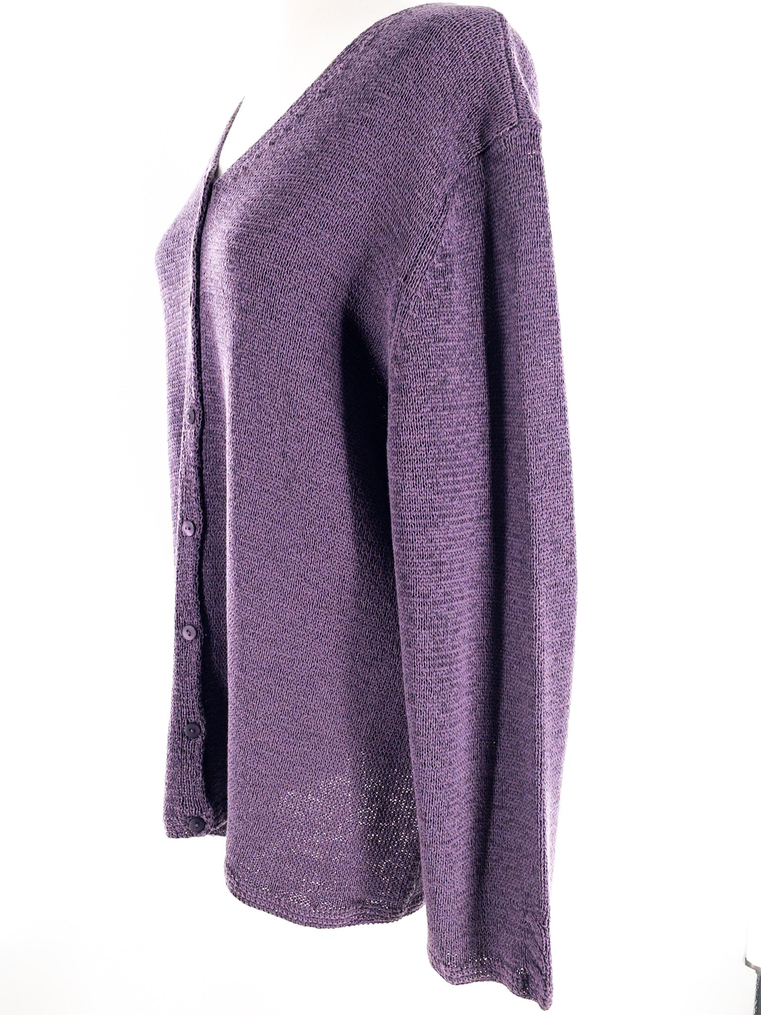 Pendleton Plum V Neck Cotton Blend Size 2X Cardigan