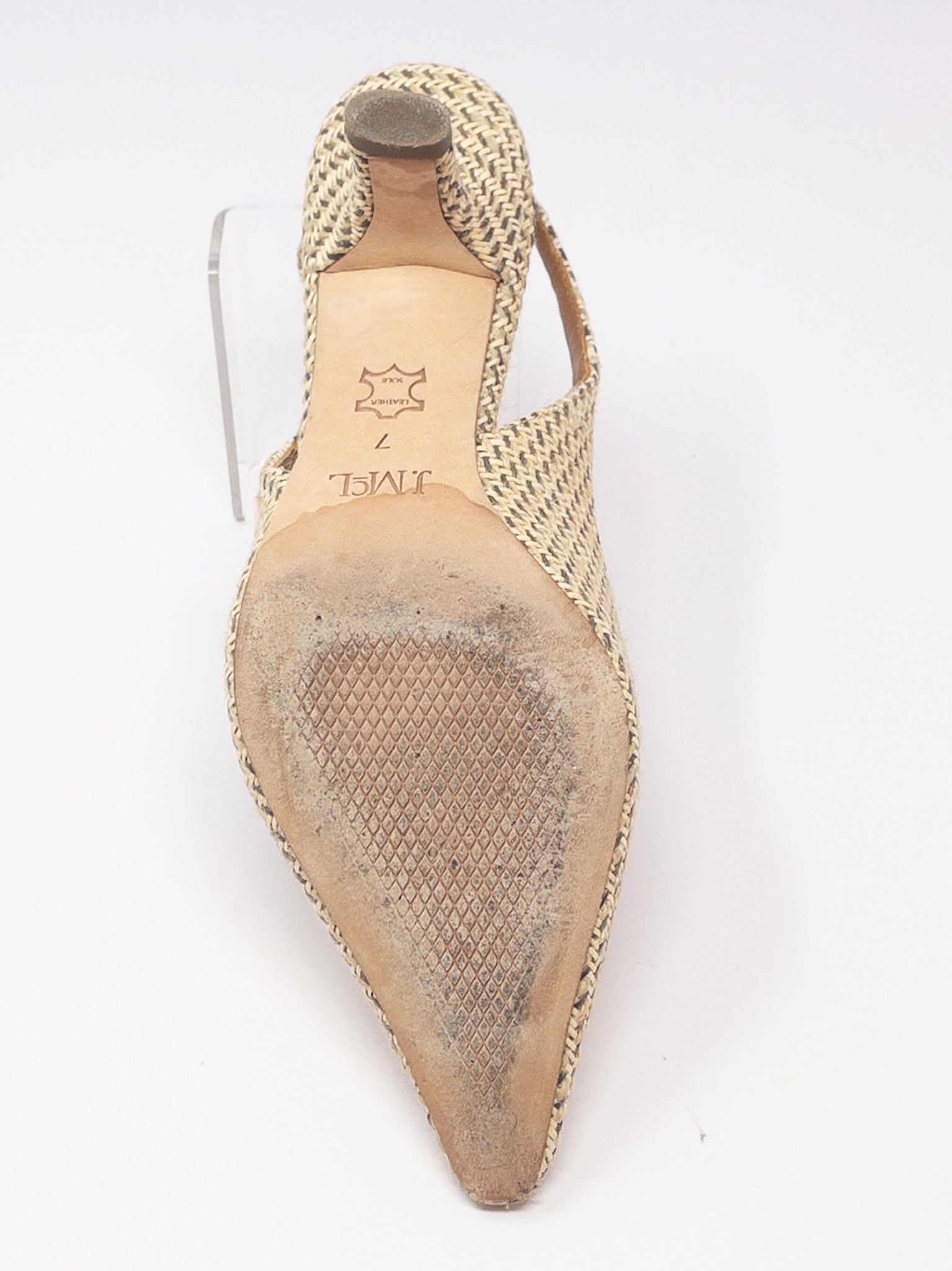 J McLaughlin Beige Tweed Leather Blend 7 Shoes