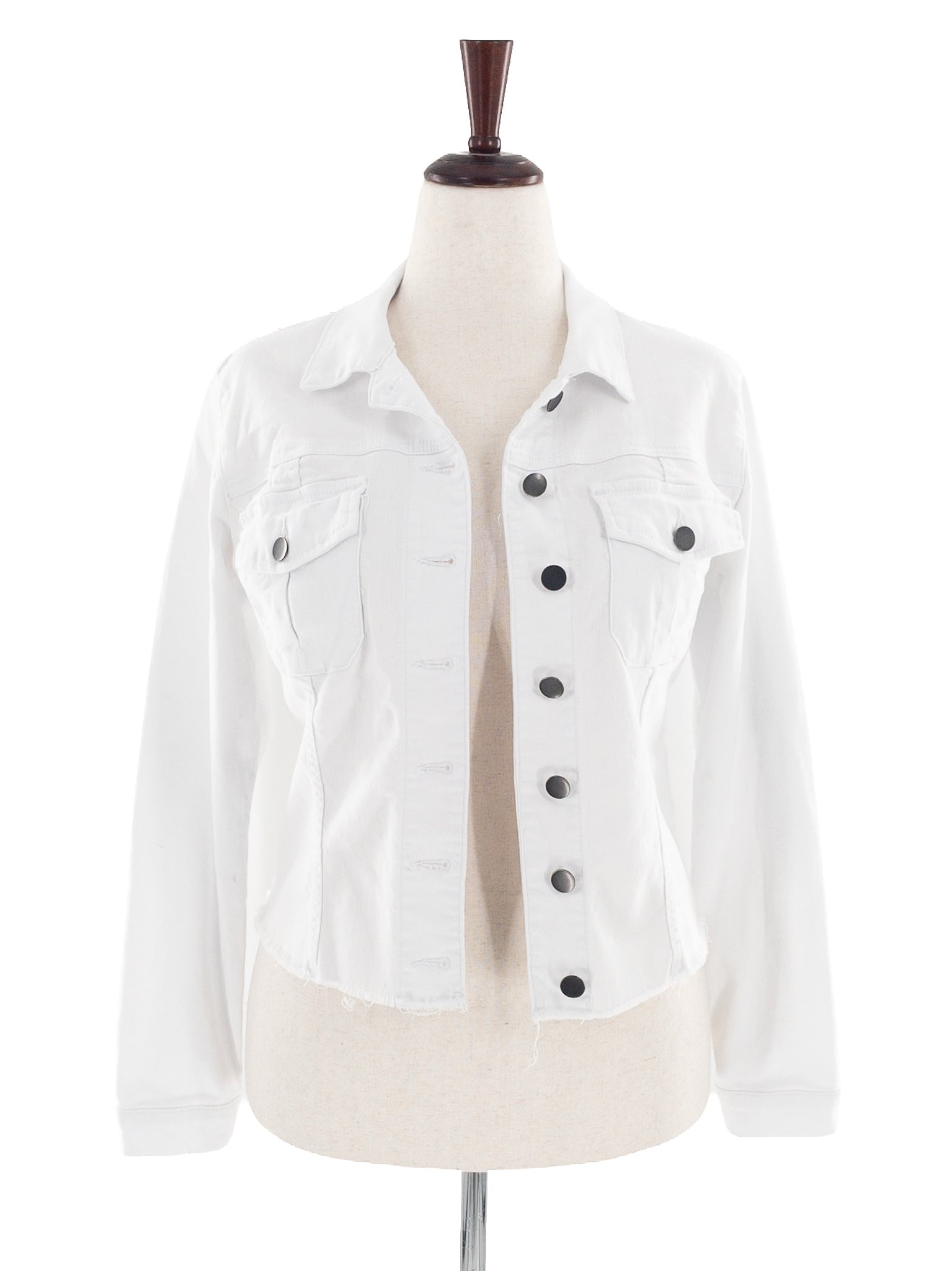 Kut White Cotton Blend Size L Blazer