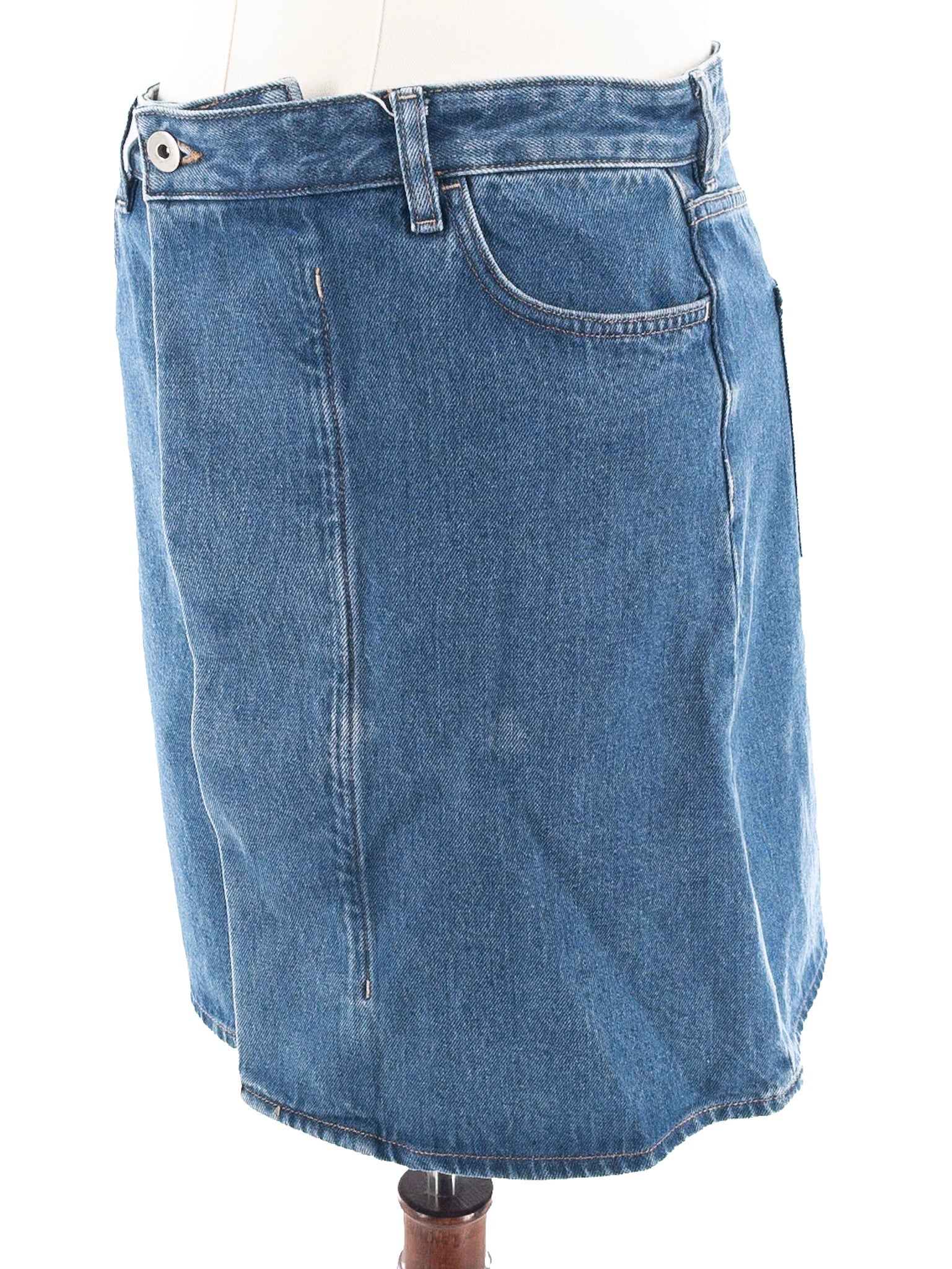 COS Blue Washed Denim Size 14 Skirt