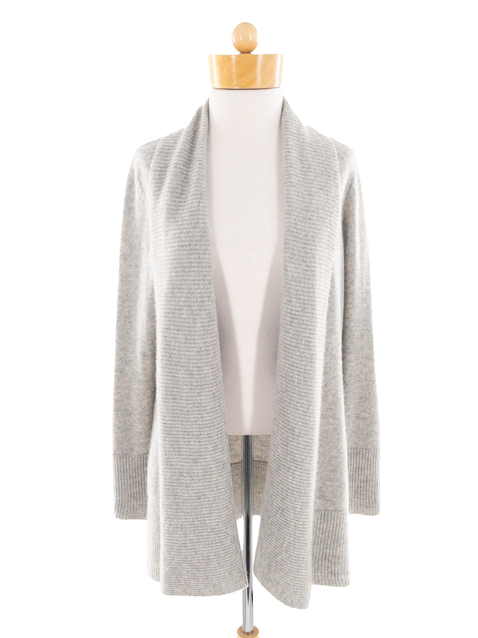 Charter Club Gray Open Front Cashmere Size M Cardigan