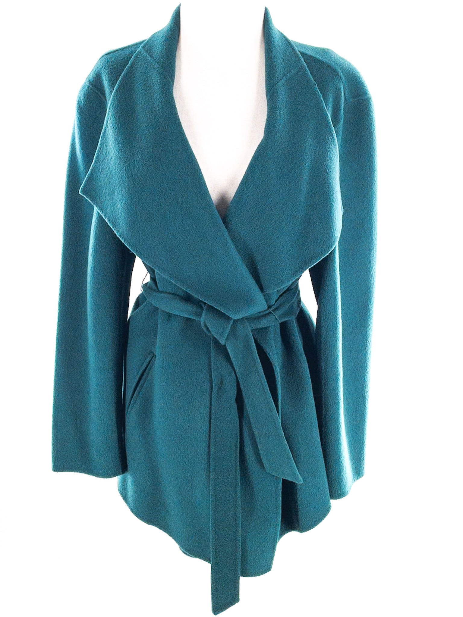 J Jill Teal Belted Wool Blend Size XL Jacket