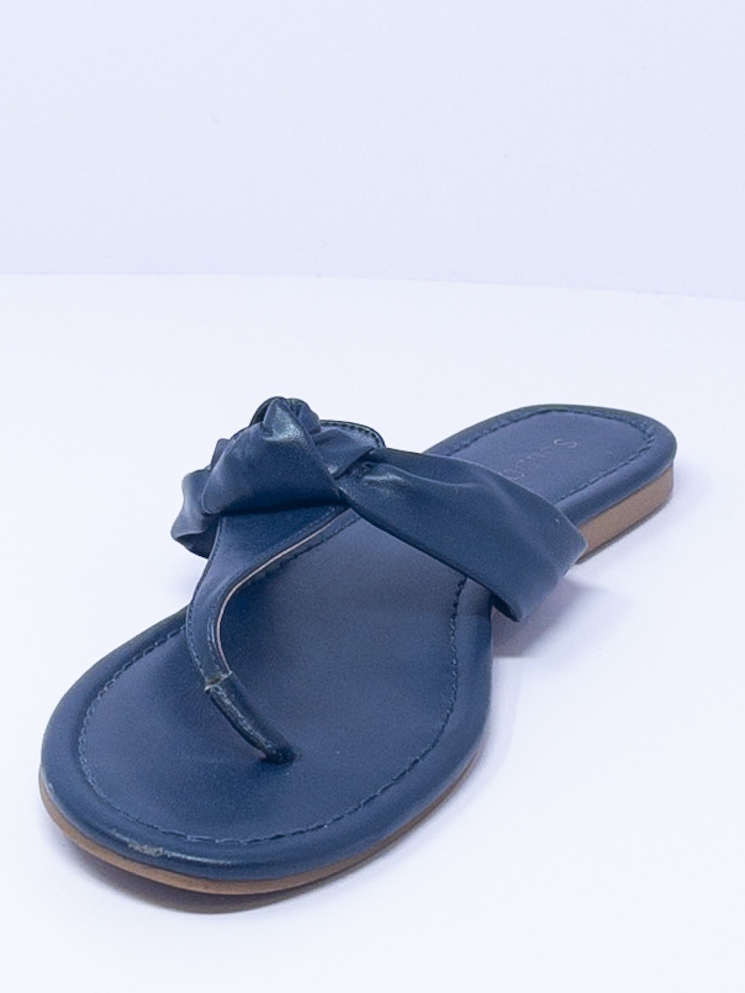 Jack Rogers Navy Thong Leather 8.5 Sandals