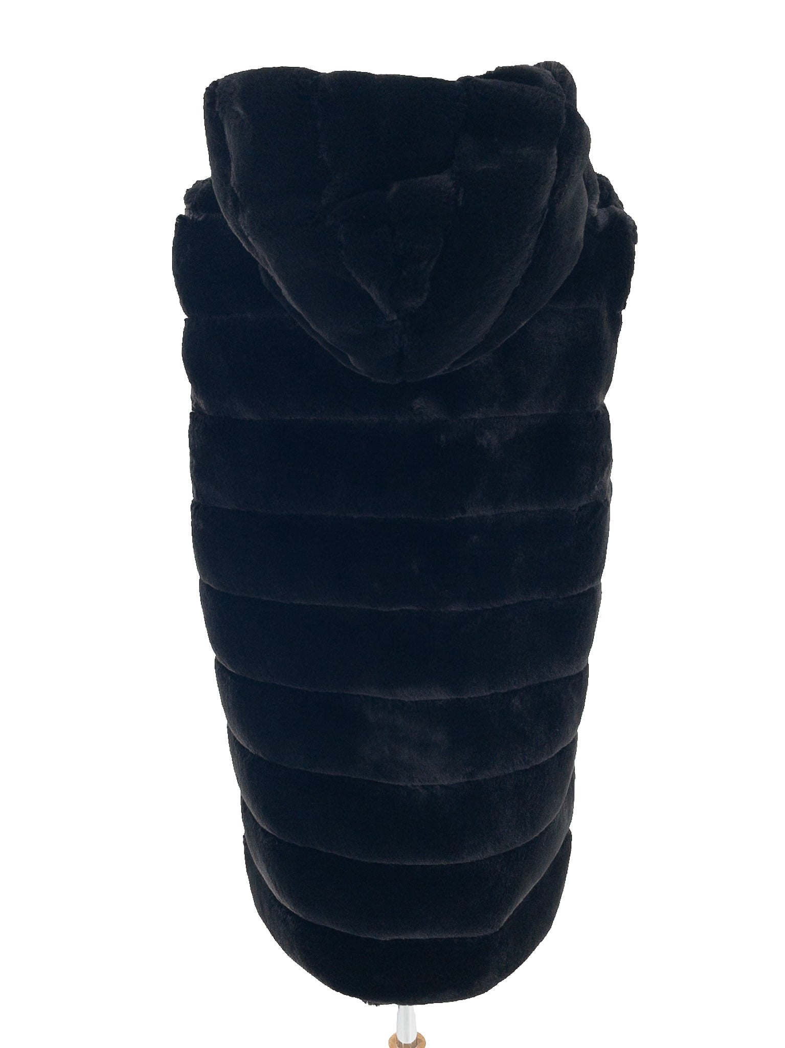 Rachel Zoe Black Ribbed Faux Fur Size M Vest