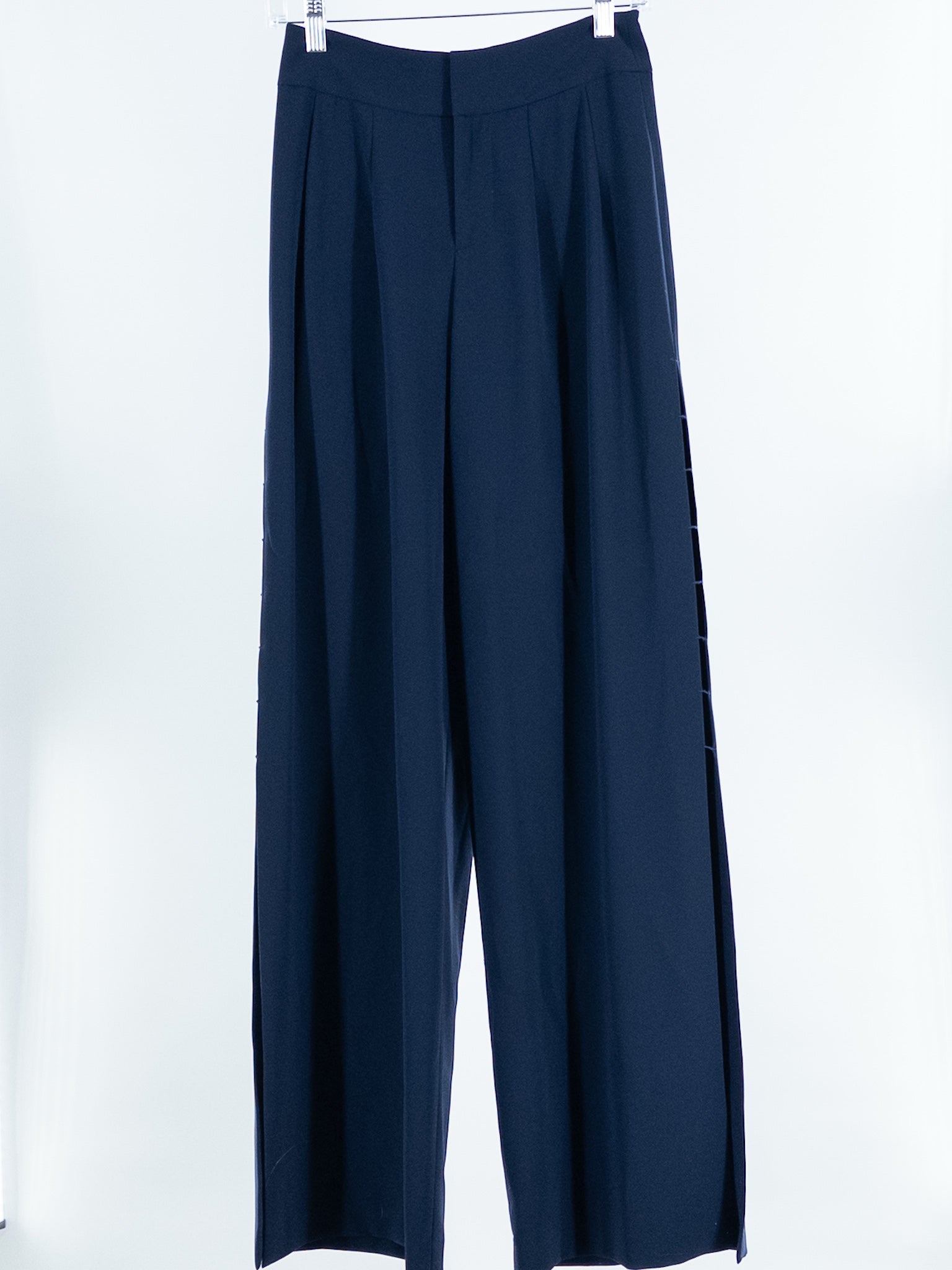 Alice +  Olivia Navy Polyester Blend Wide Leg Size 0 Pants