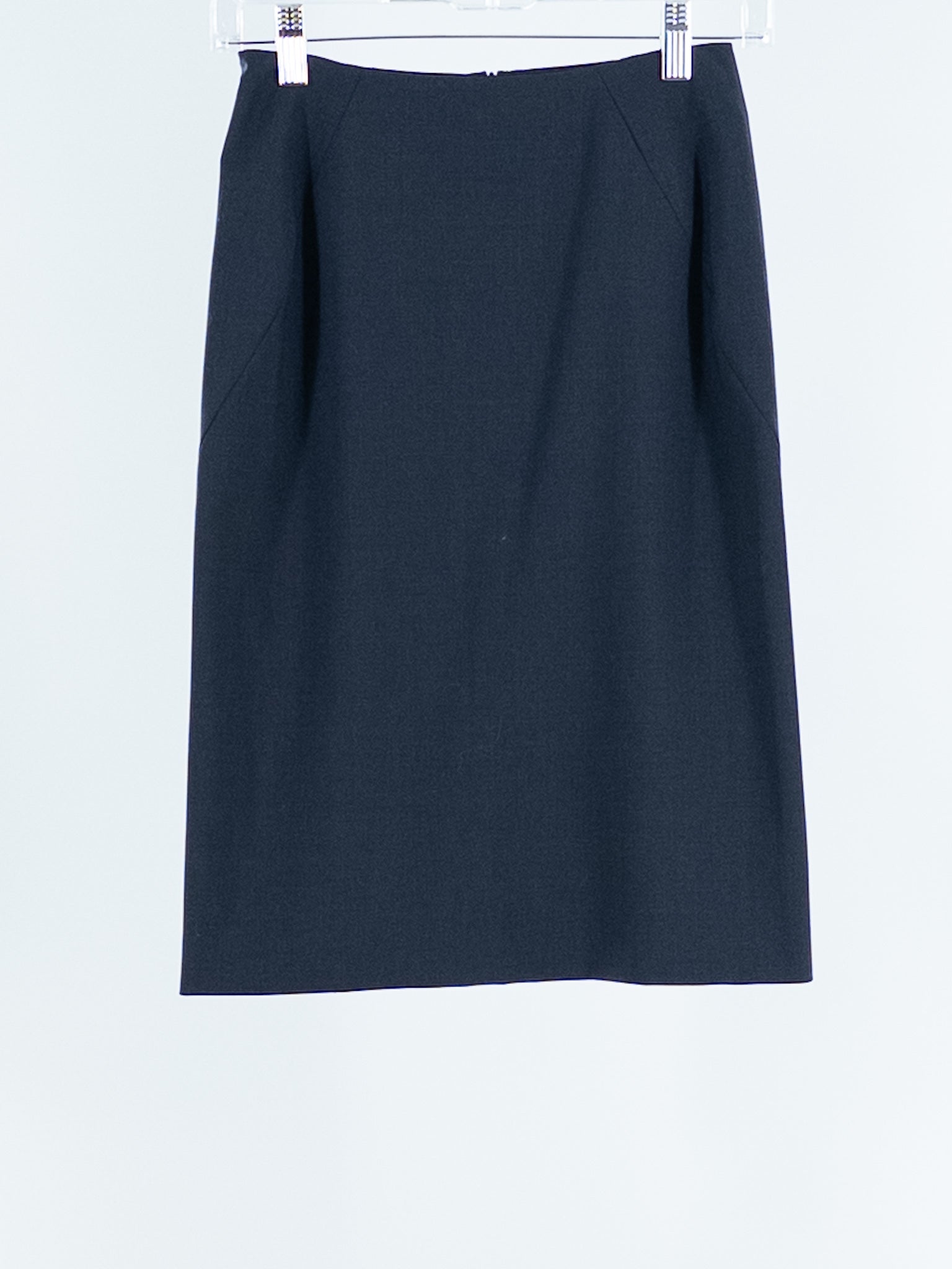 Theory Navy Wool Blend Size 0 Skirt