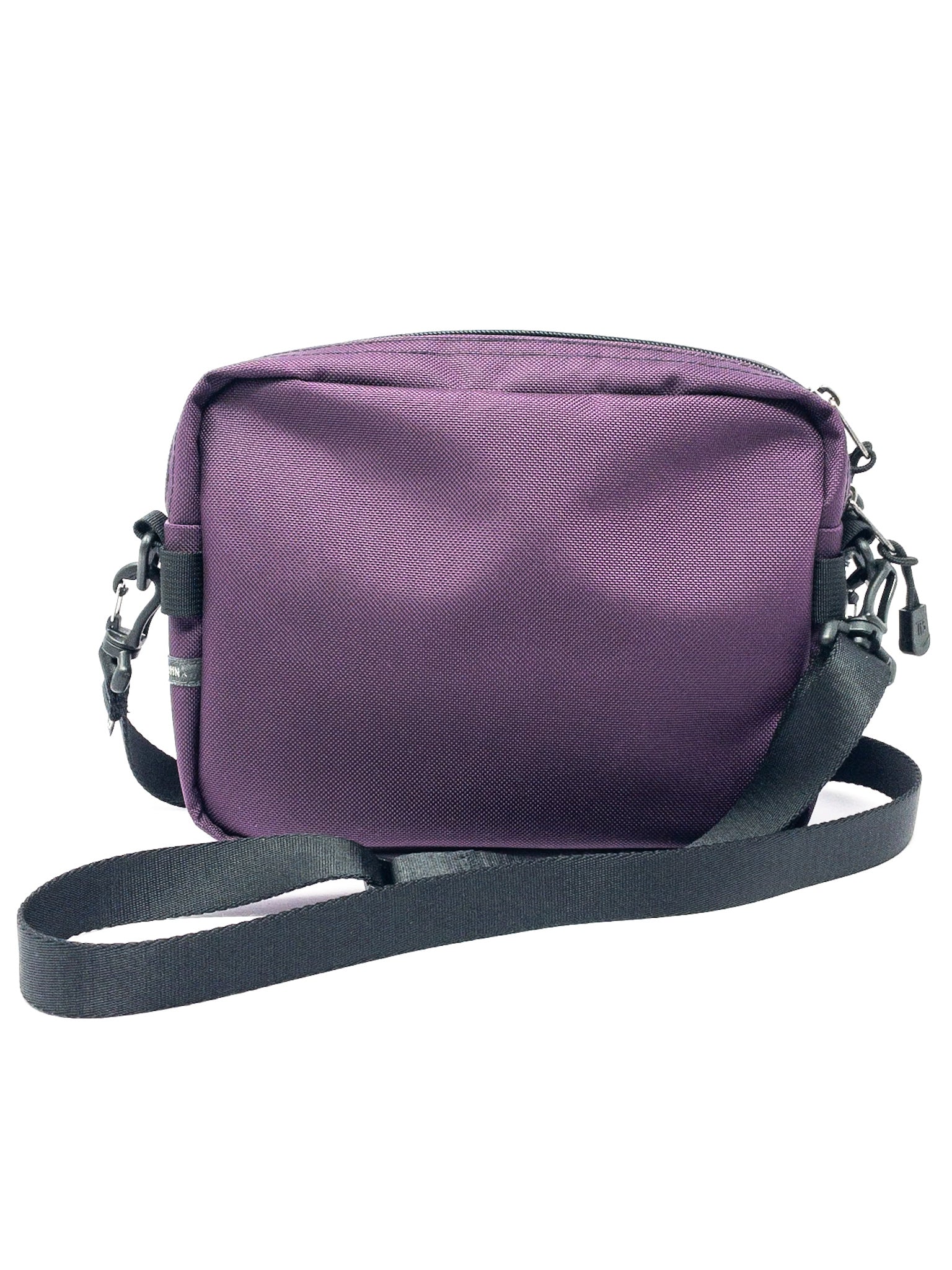 Tom Bihn Purple Black Zip Nylon Blend Cross Body