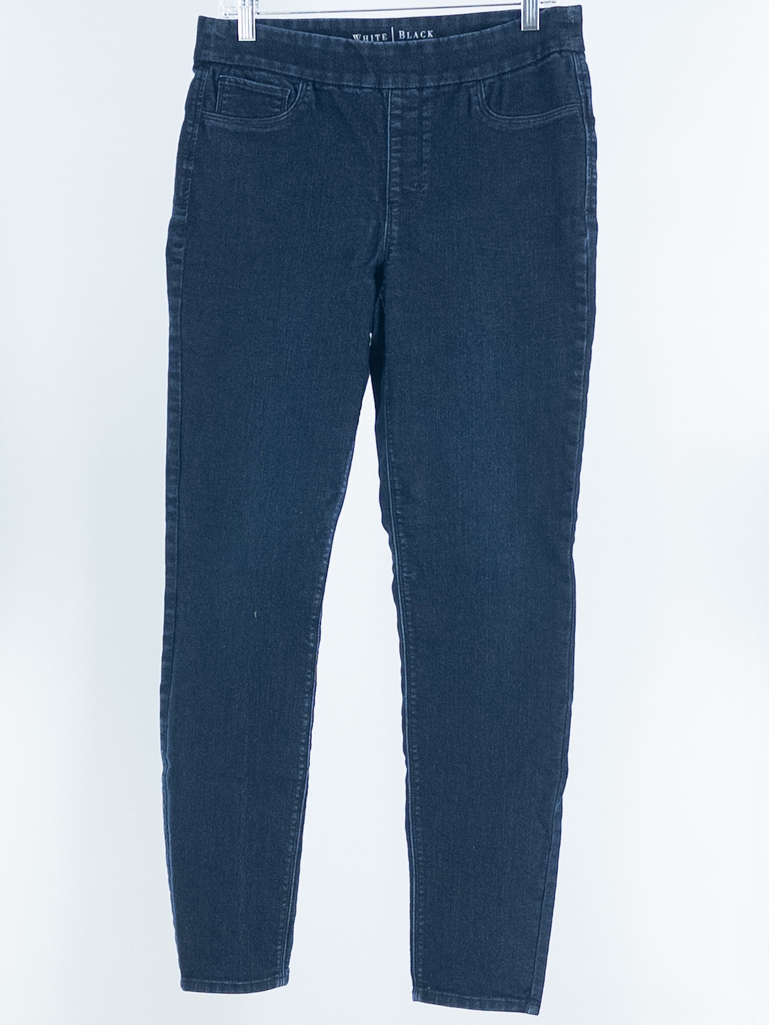 White House Black Market Navy Washed Cotton Blend Pull On Size 6 Jeans