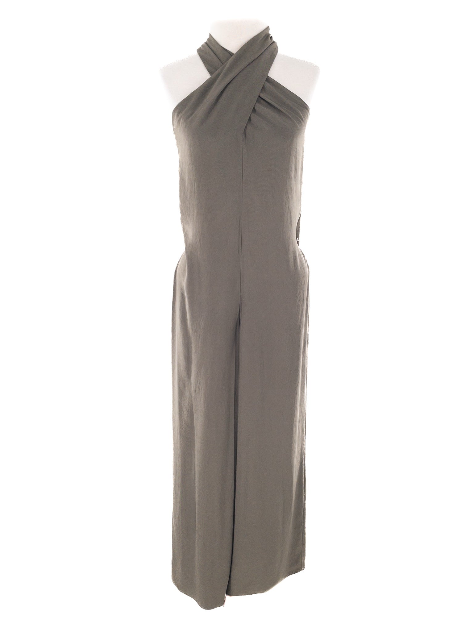 Theory Olive Polyester Wide Leg Size 00 Jumpsuits