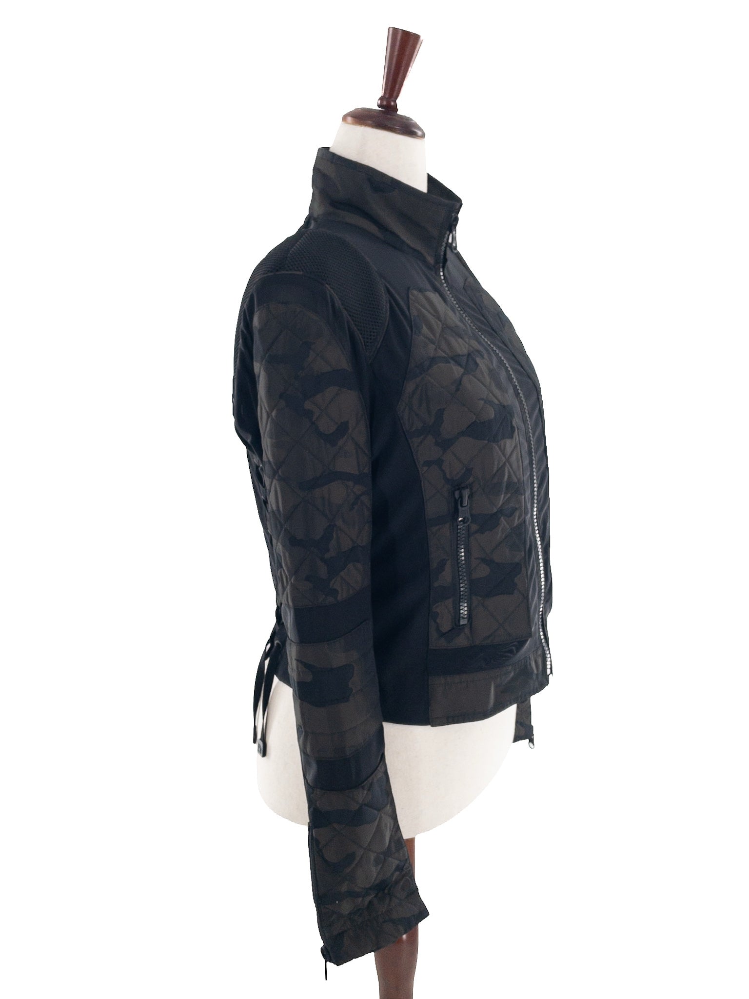Blanc Noir Black Green Camoflage Polyester Size L Jacket