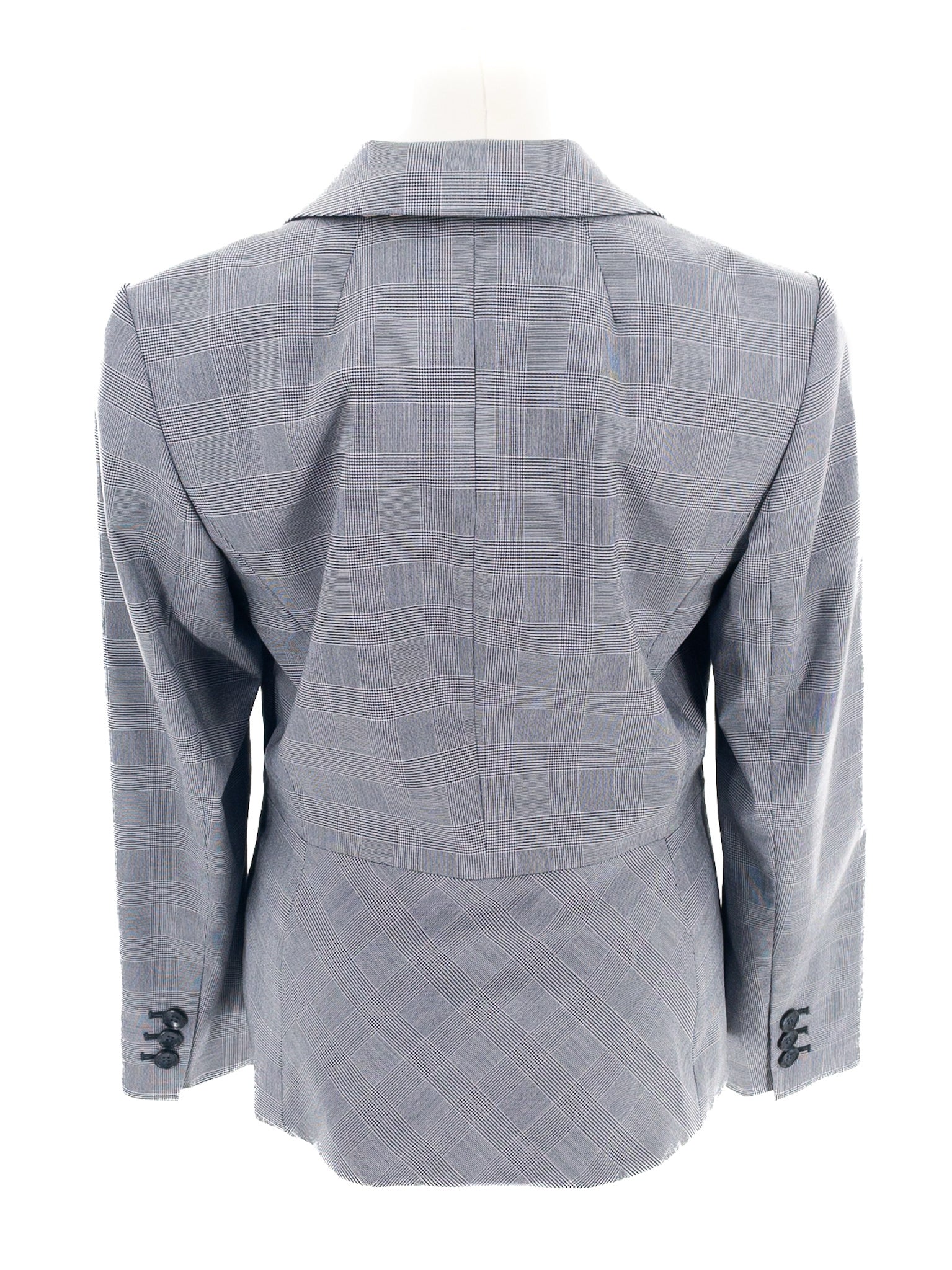 Talbots Navy Gray Polyester Blend Size 10 Blazer