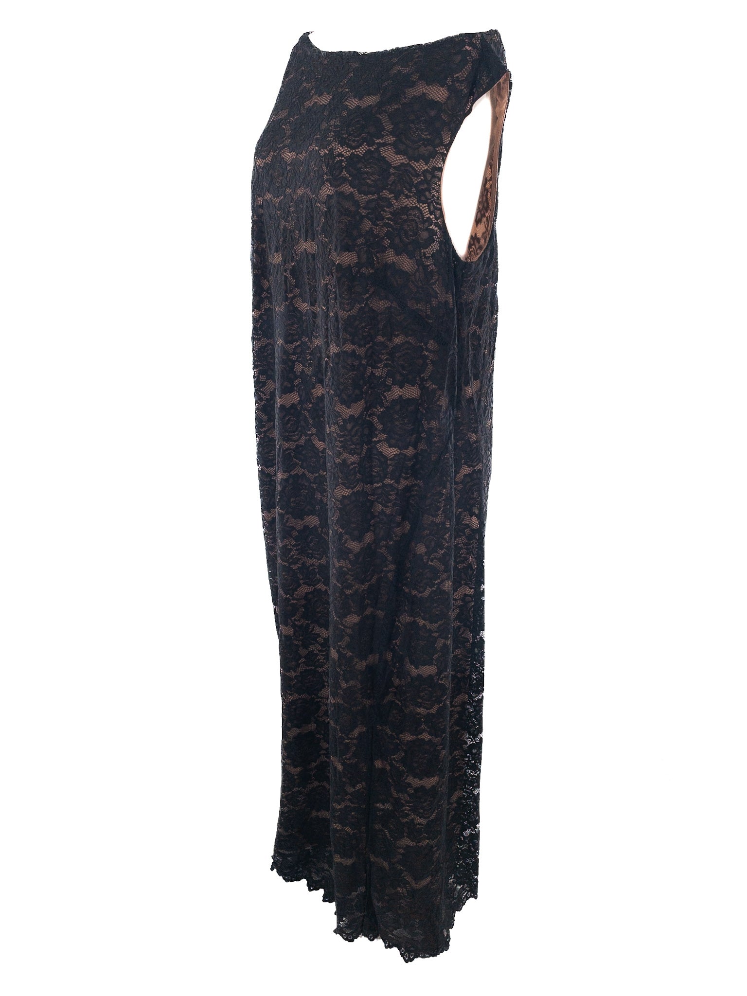 Eloquii Black Lace Polyester Sleeveless Size 4X Dress
