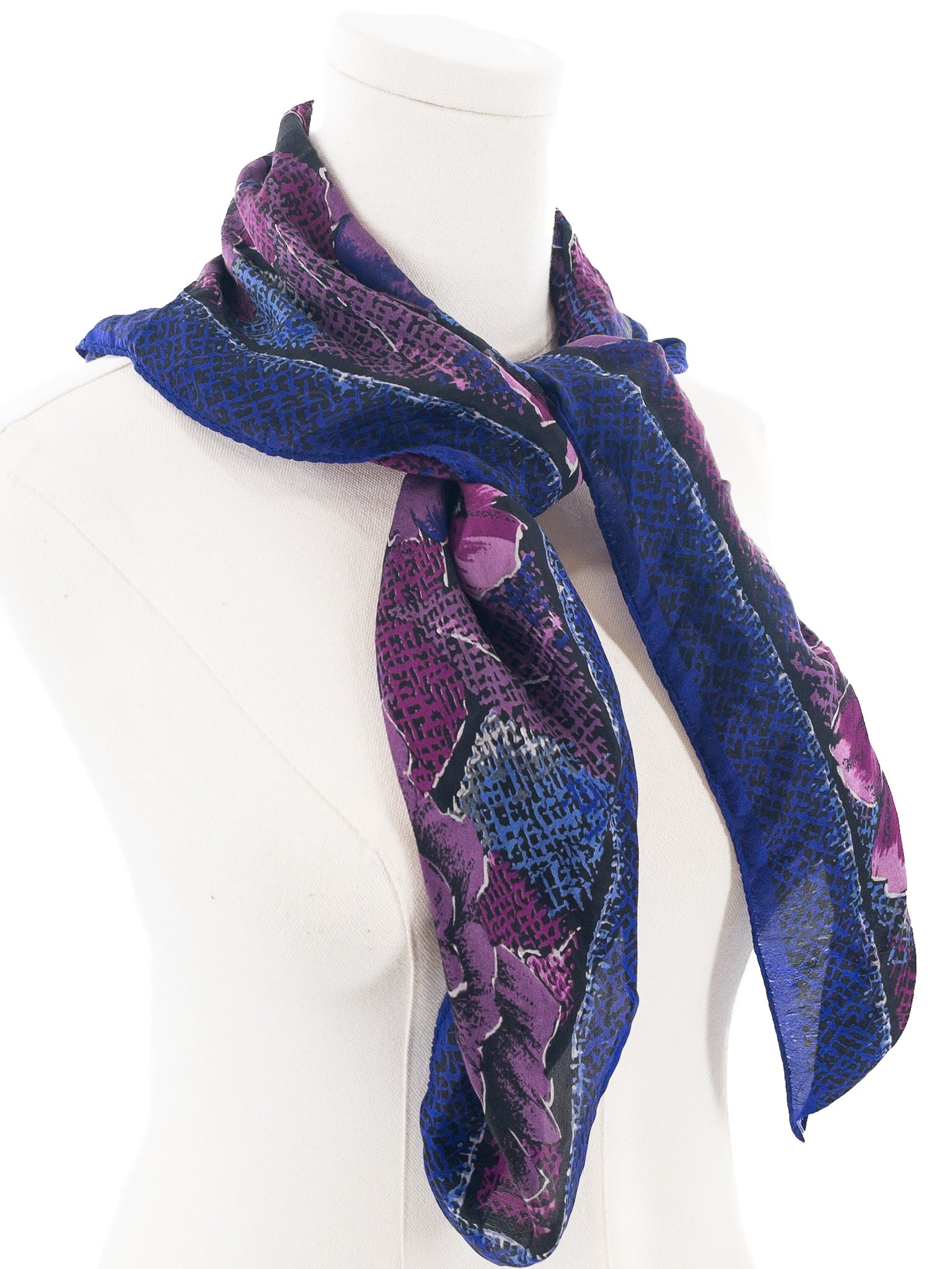 Purple Multi Floral Scarves
