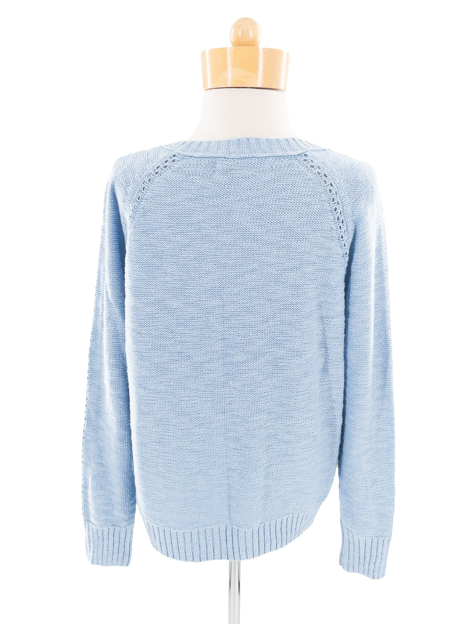 Loft Light Blue Cotton Blend Size L Sweaters