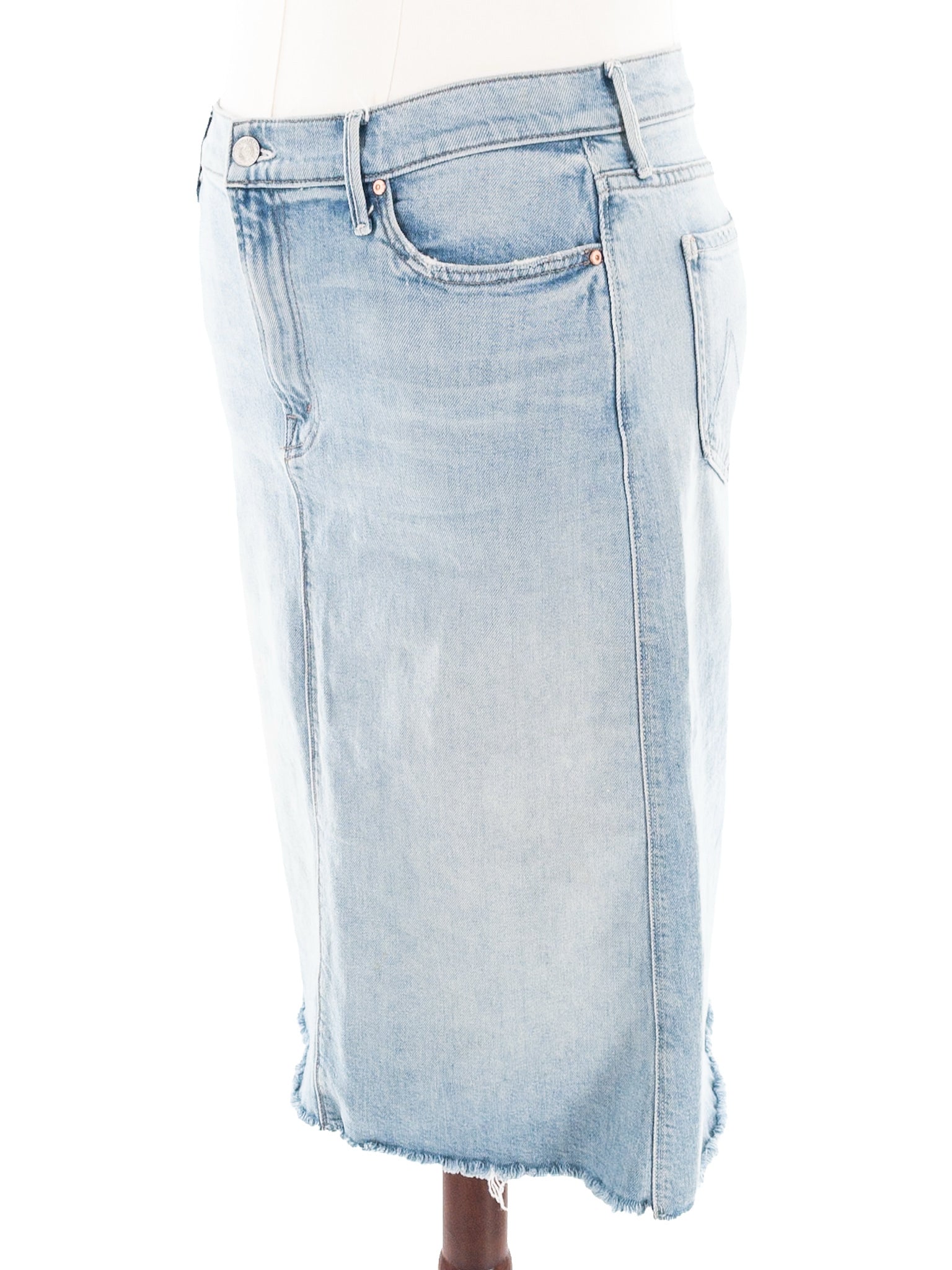 Mother Light Blue Washed Denim Size 10 Skirt