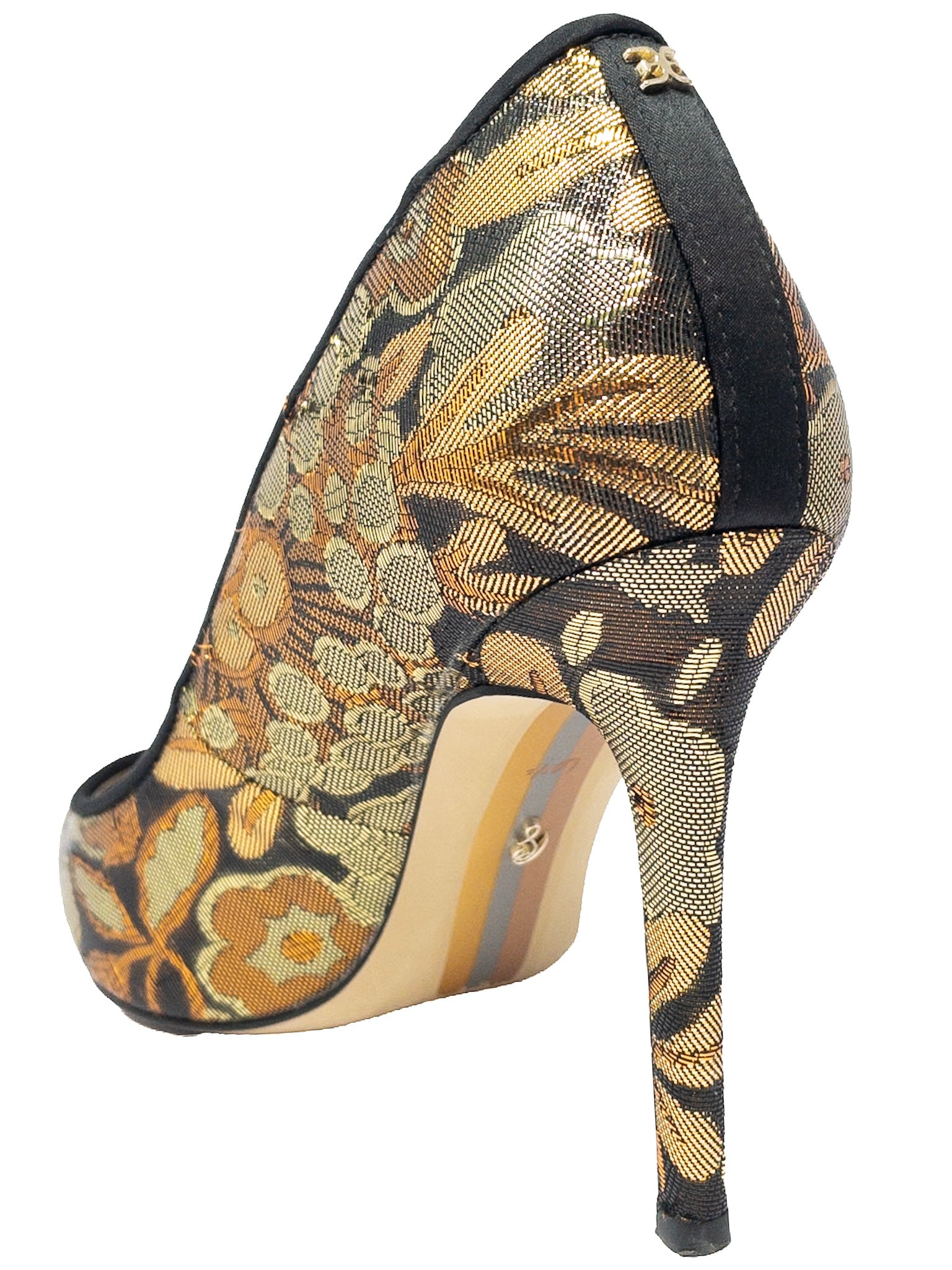 Sam Edelman Bronze Metallic Brocade 6.5 Pumps