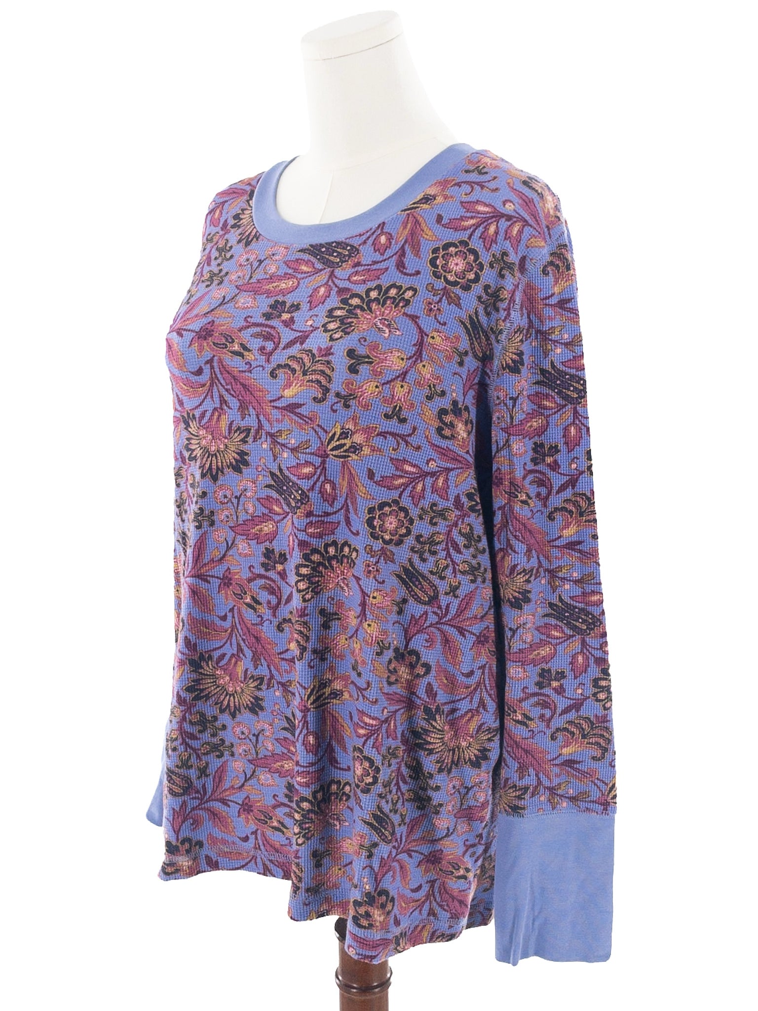 Sundance Lavender Waffle Cotton Blend Long Sleeve Size XXL T Shirt