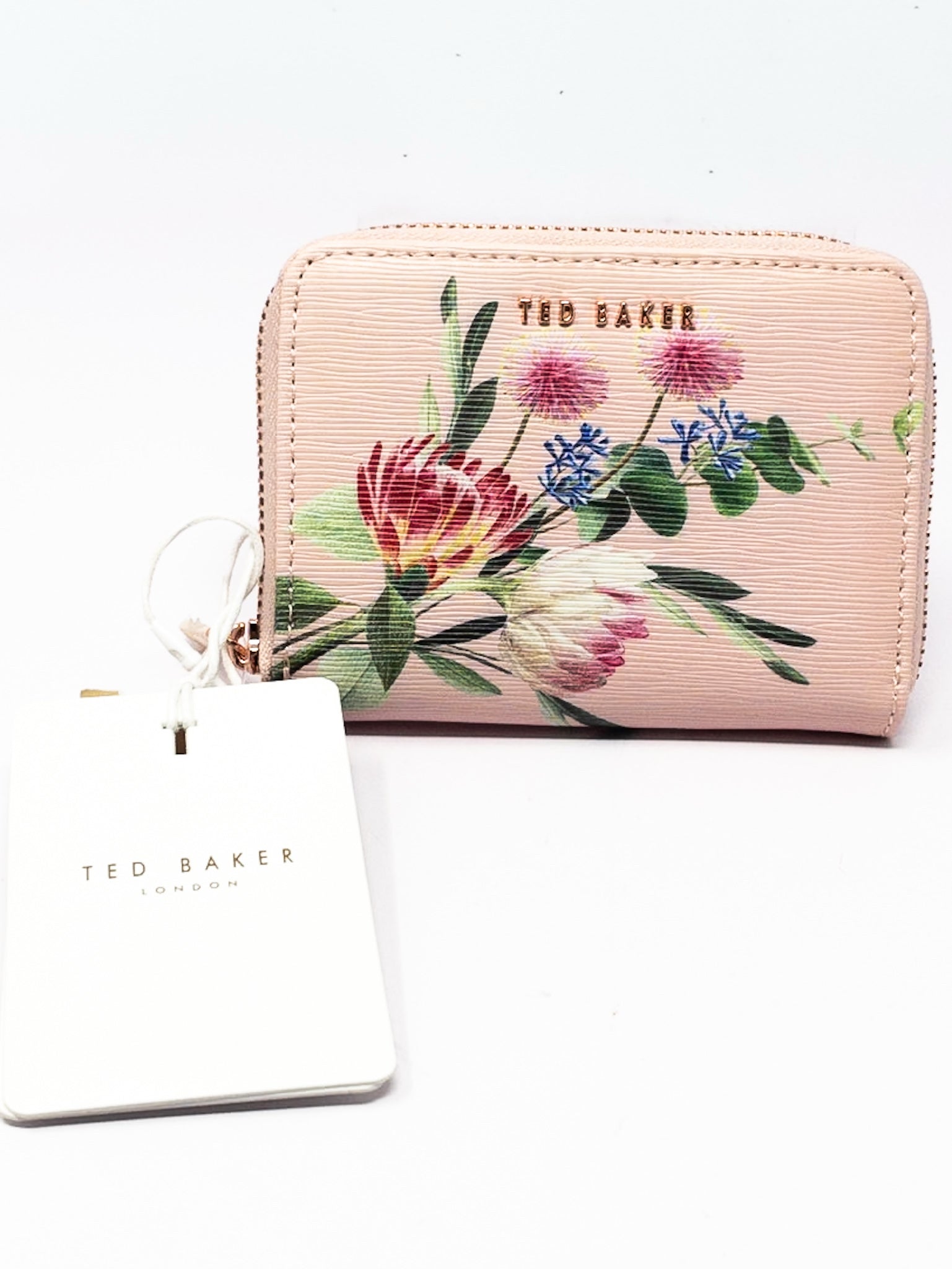 Ted Baker Pink Floral Leather Wallet