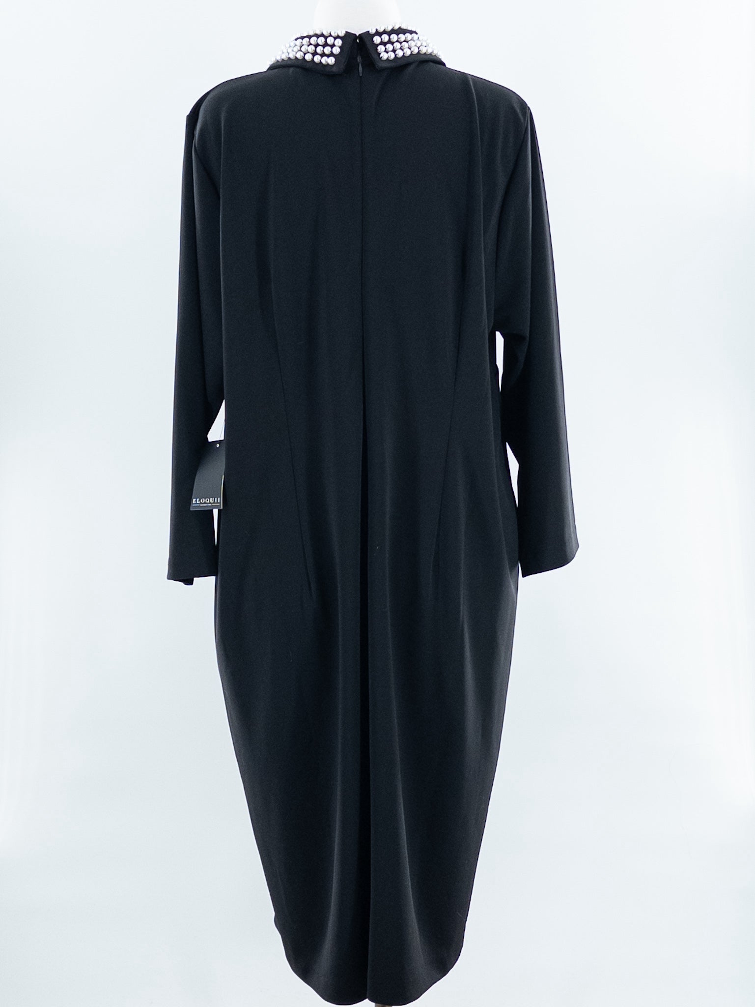 Eloquii Black Stretch Long Sleeve Size 22 Dress