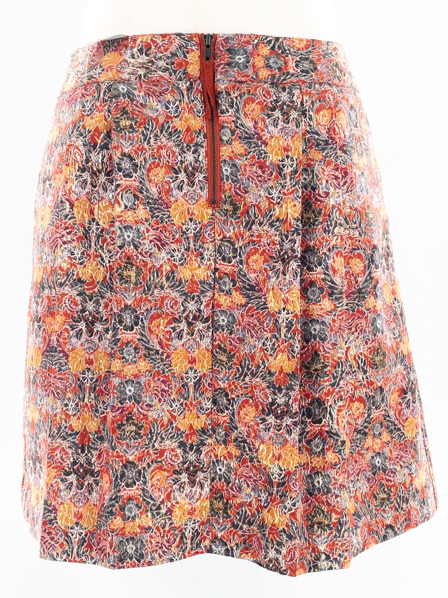 Maeve Orange Multi Shimmer Polyester Size L Skirt