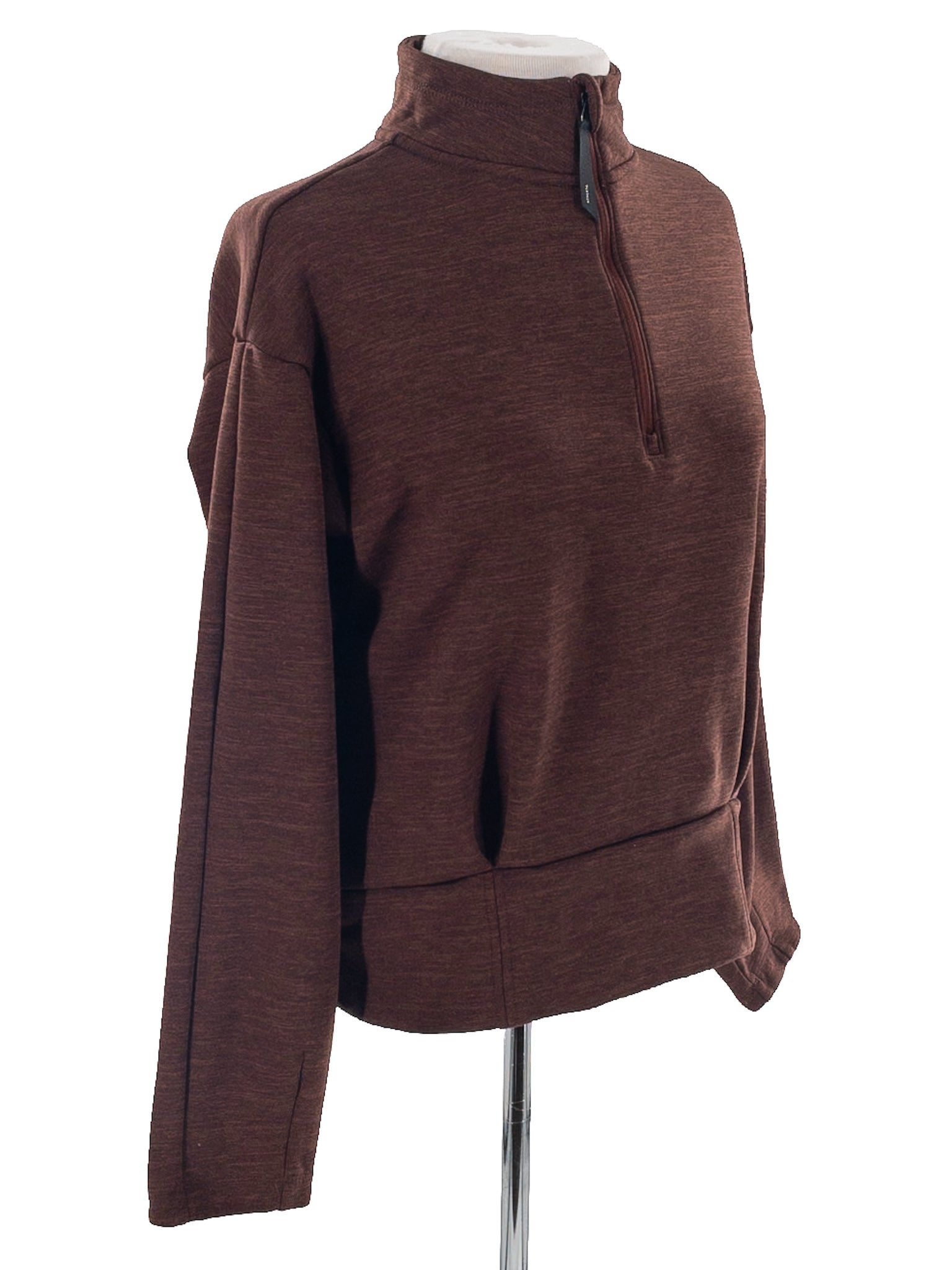Athleta Brown Heather Polyester Blend Size S Sweatshirt
